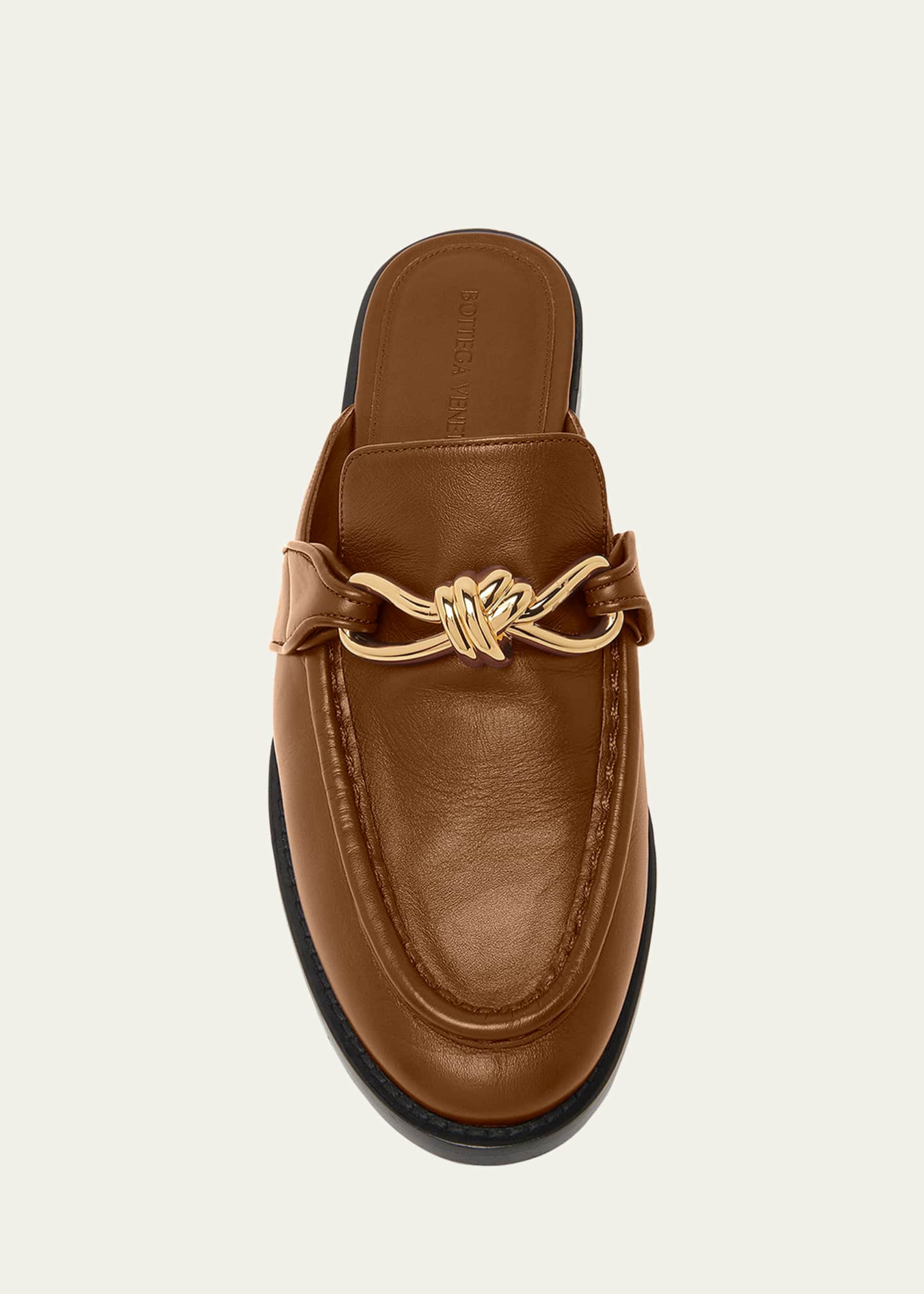 Bottega Veneta Astaire Knot Leather Loafer Mules - Bergdorf Goodman