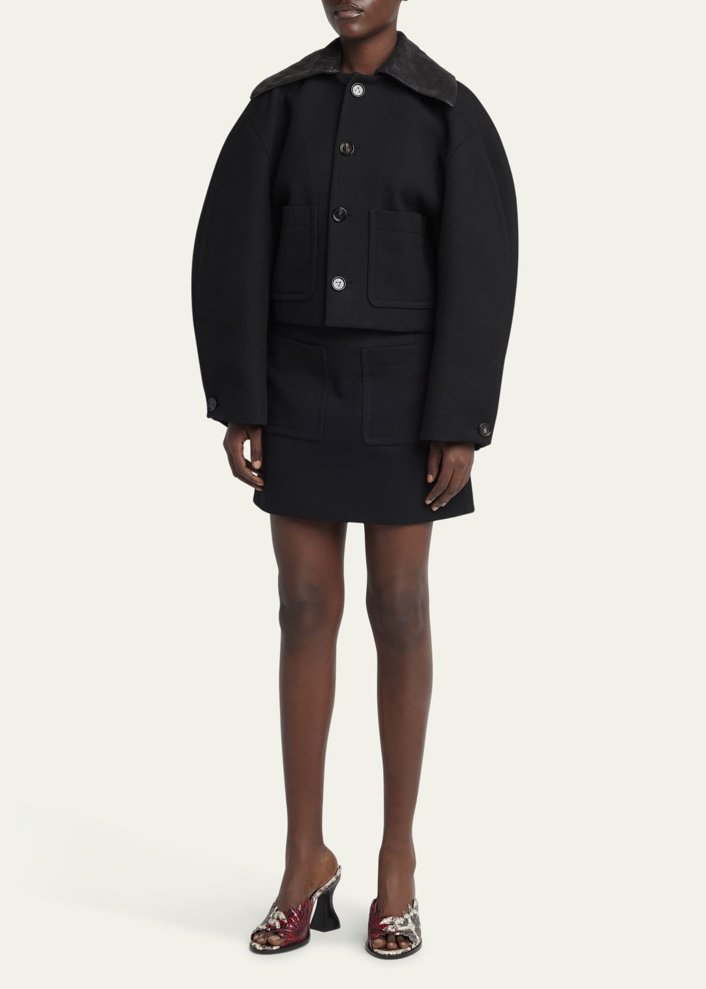 Bottega Veneta Cha Cha Bicolor Anaconda Slide Sandals - Bergdorf