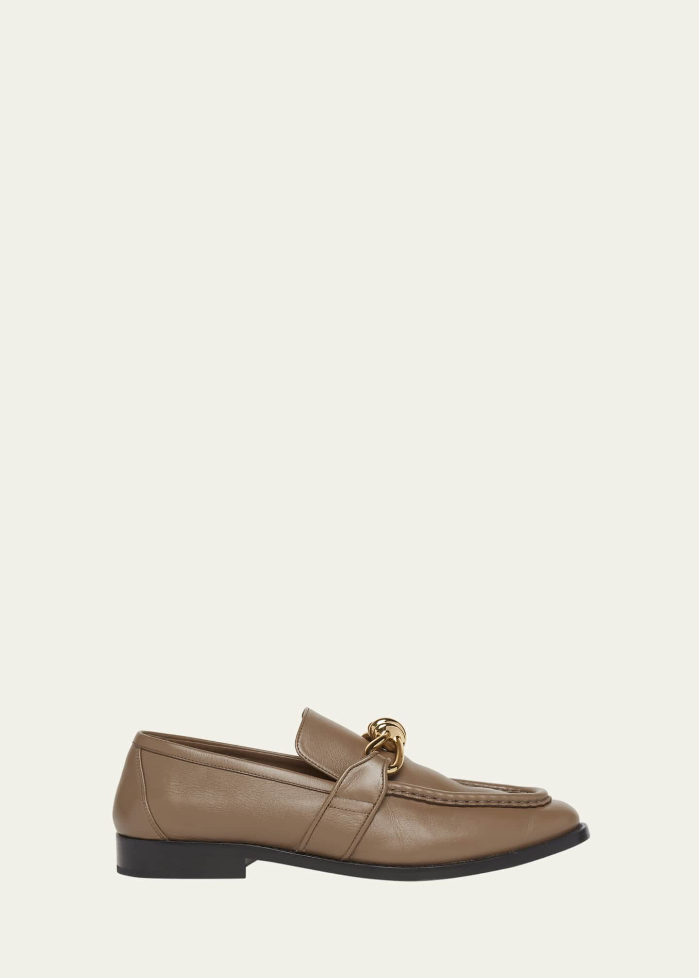 Bottega Veneta Astaire Metal-Knot Leather Loafers Image 1 of 3