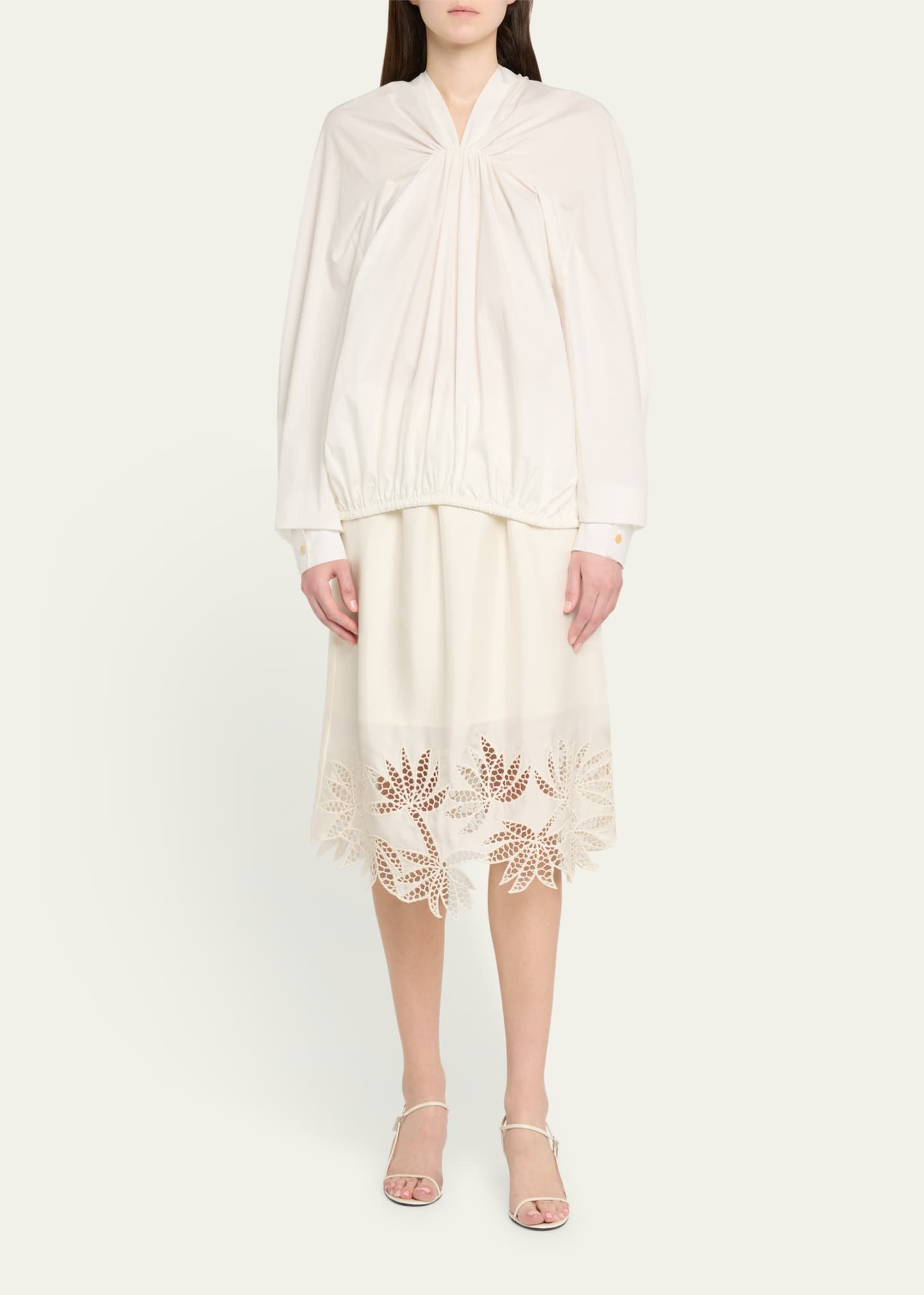 Diotima Braceback Poplin Gathered Drawstring Balloon Top Image 2 of 5