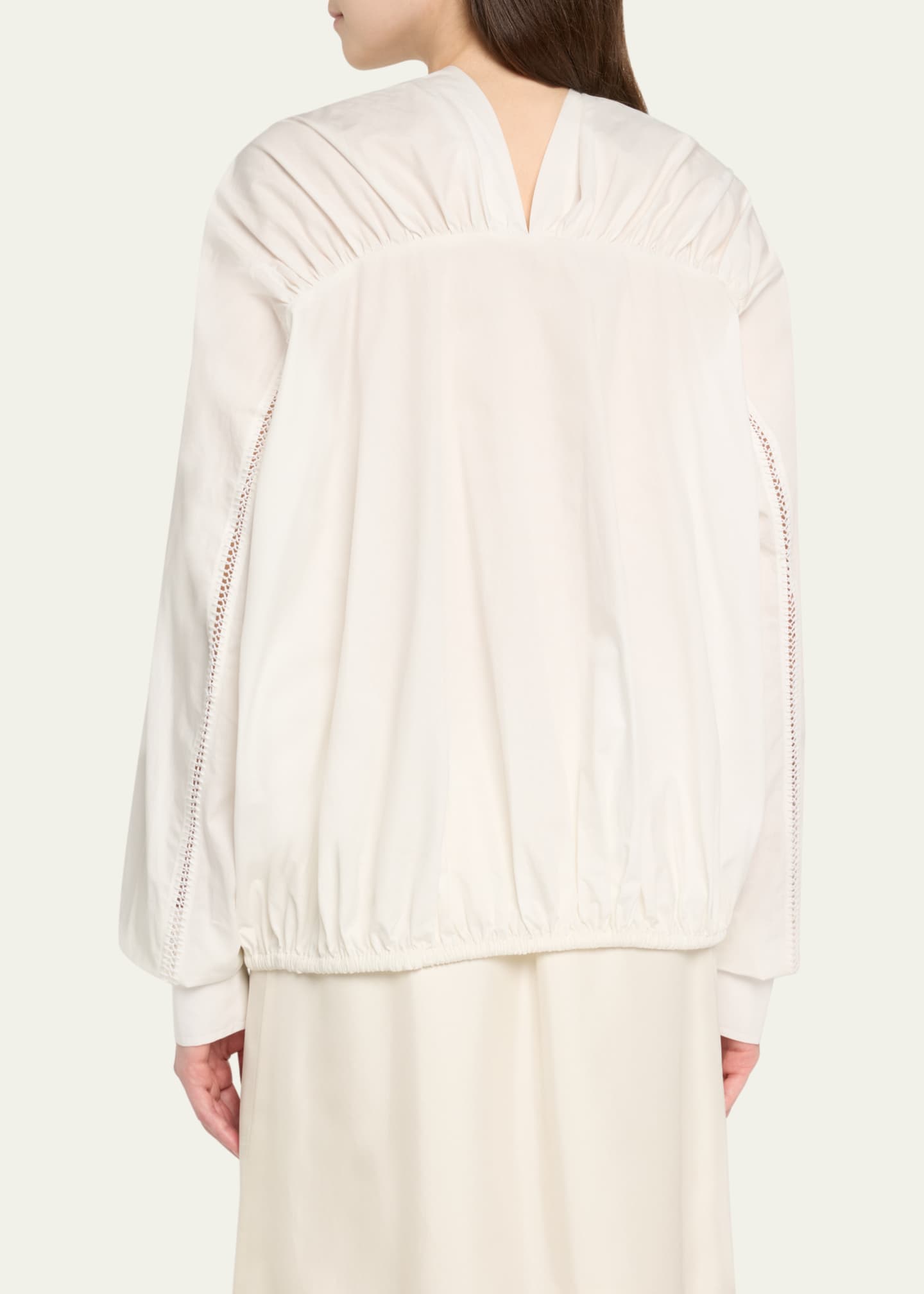 Diotima Braceback Poplin Gathered Drawstring Balloon Top Image 3 of 5