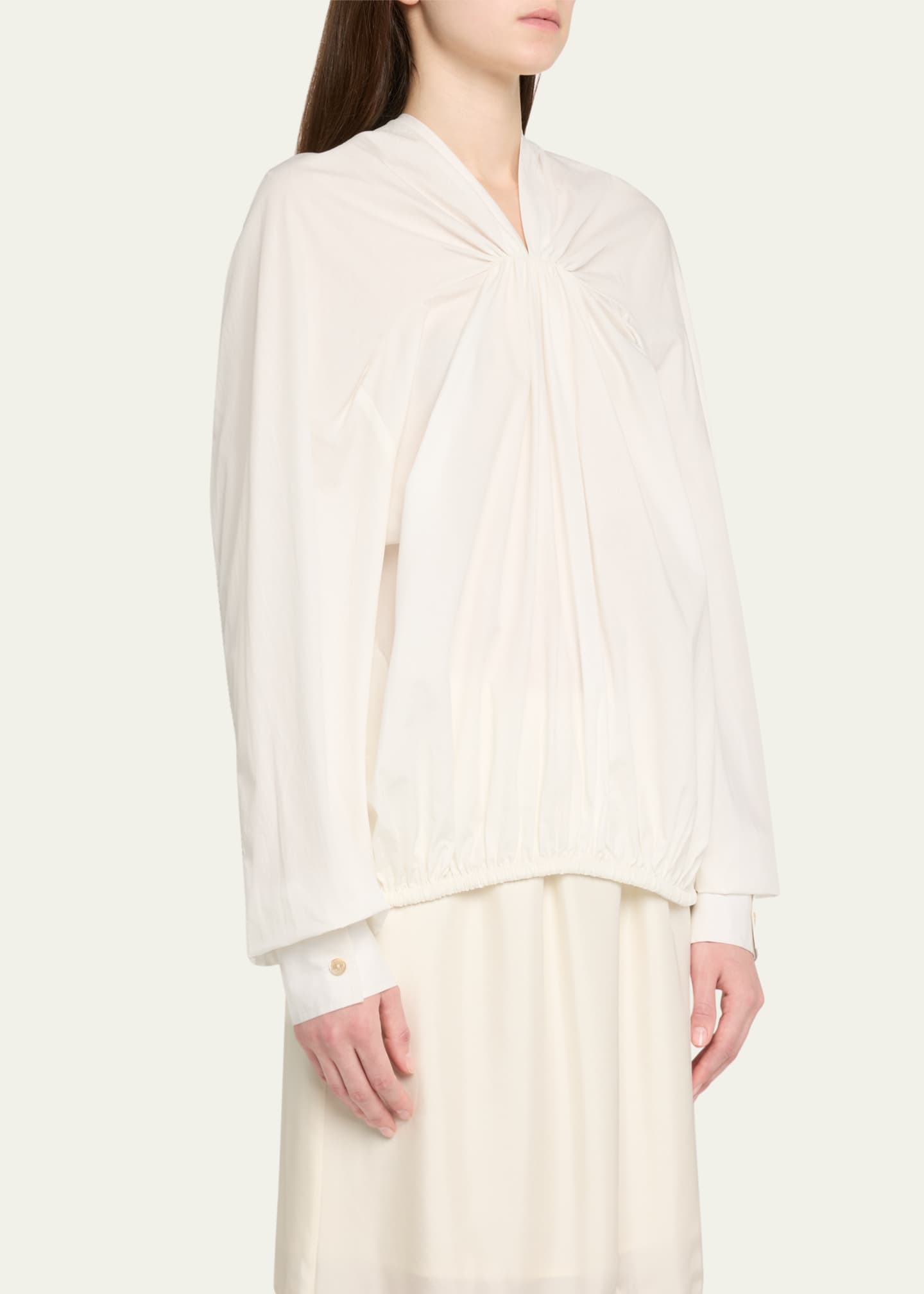 Diotima Braceback Poplin Gathered Drawstring Balloon Top Image 4 of 5