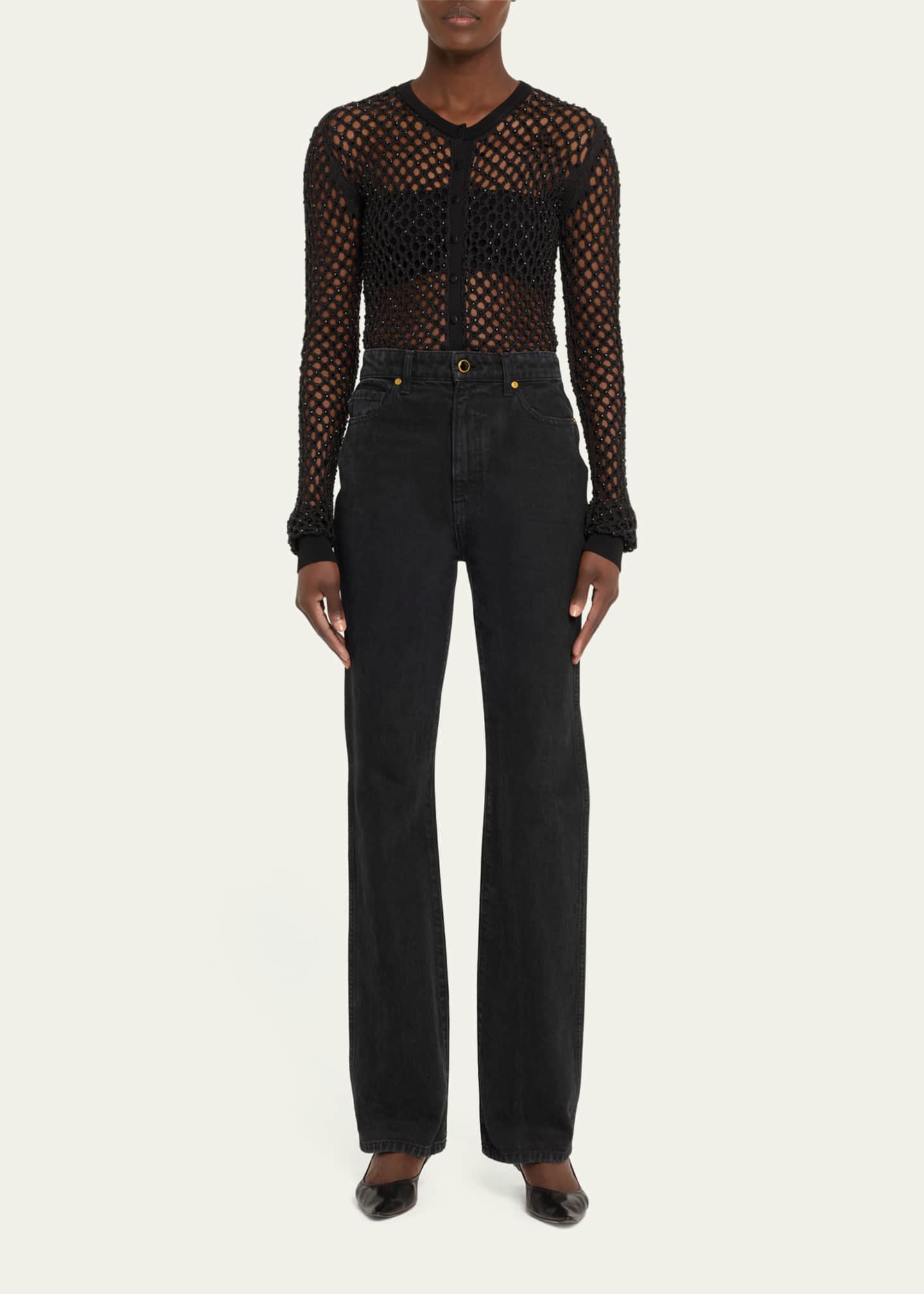 Diotima Zora Crystal Mesh Bodysuit Image 2 of 5