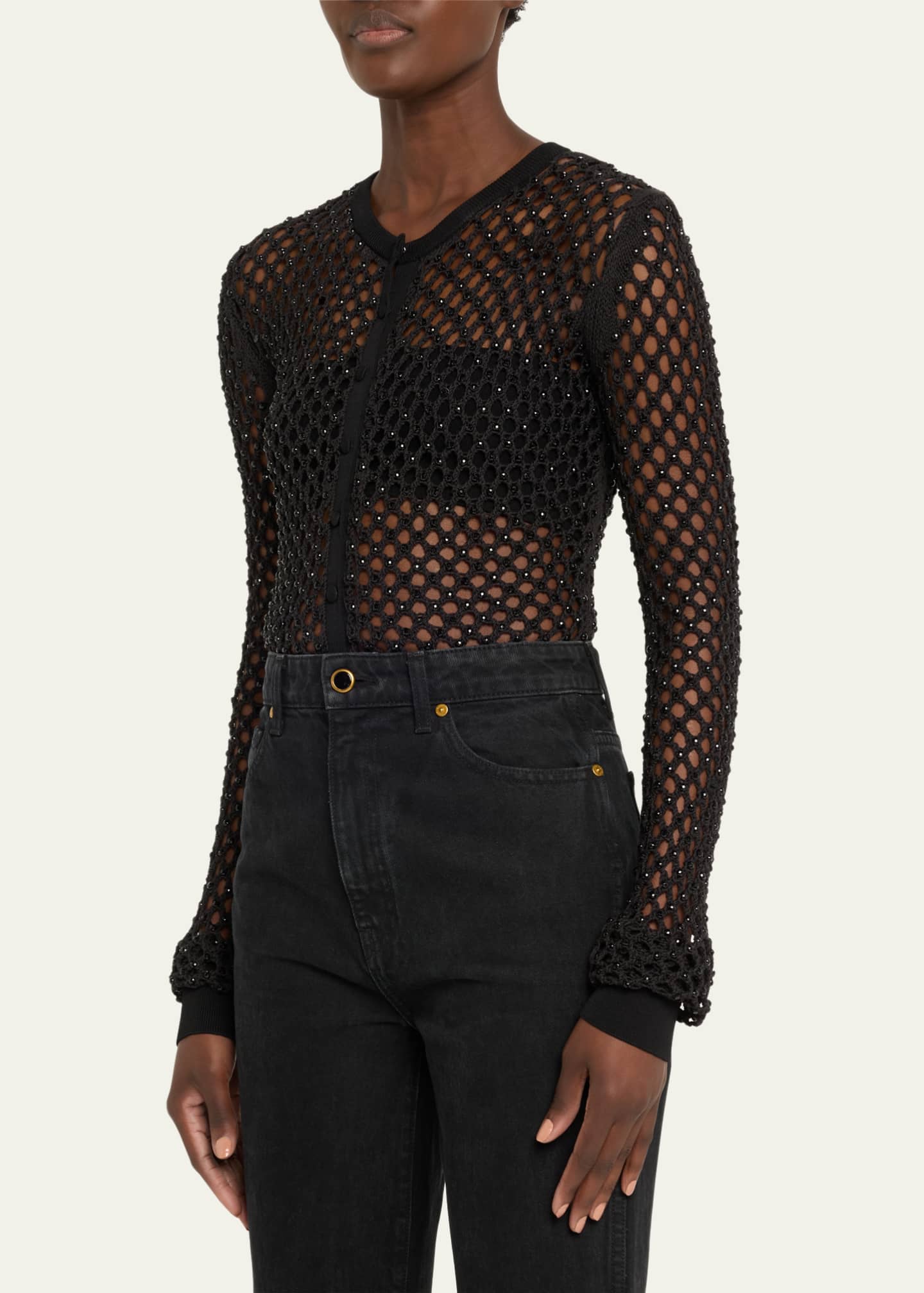 Diotima Zora Crystal Mesh Bodysuit Image 4 of 5