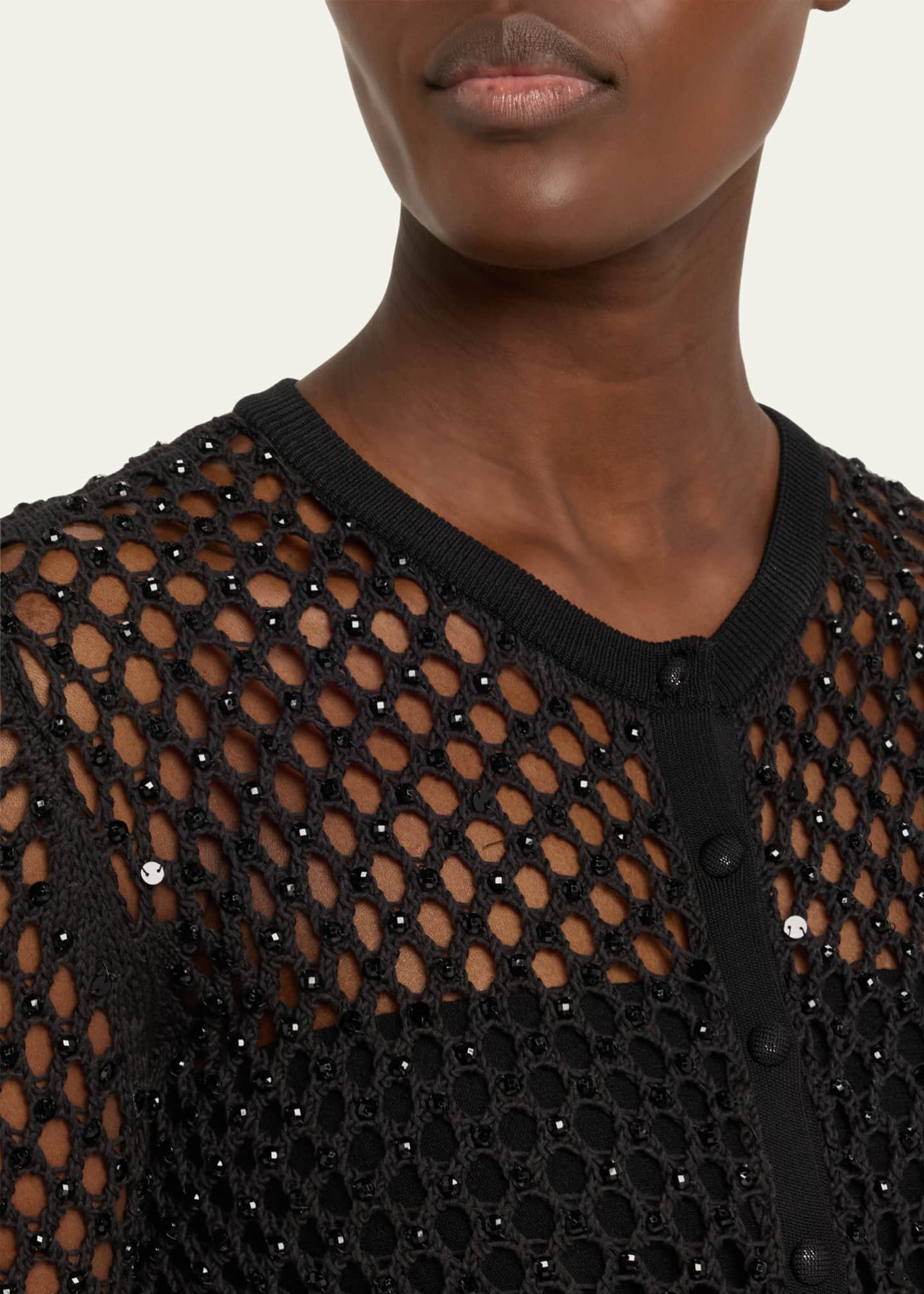 Diotima Zora Crystal Mesh Bodysuit Image 5 of 5