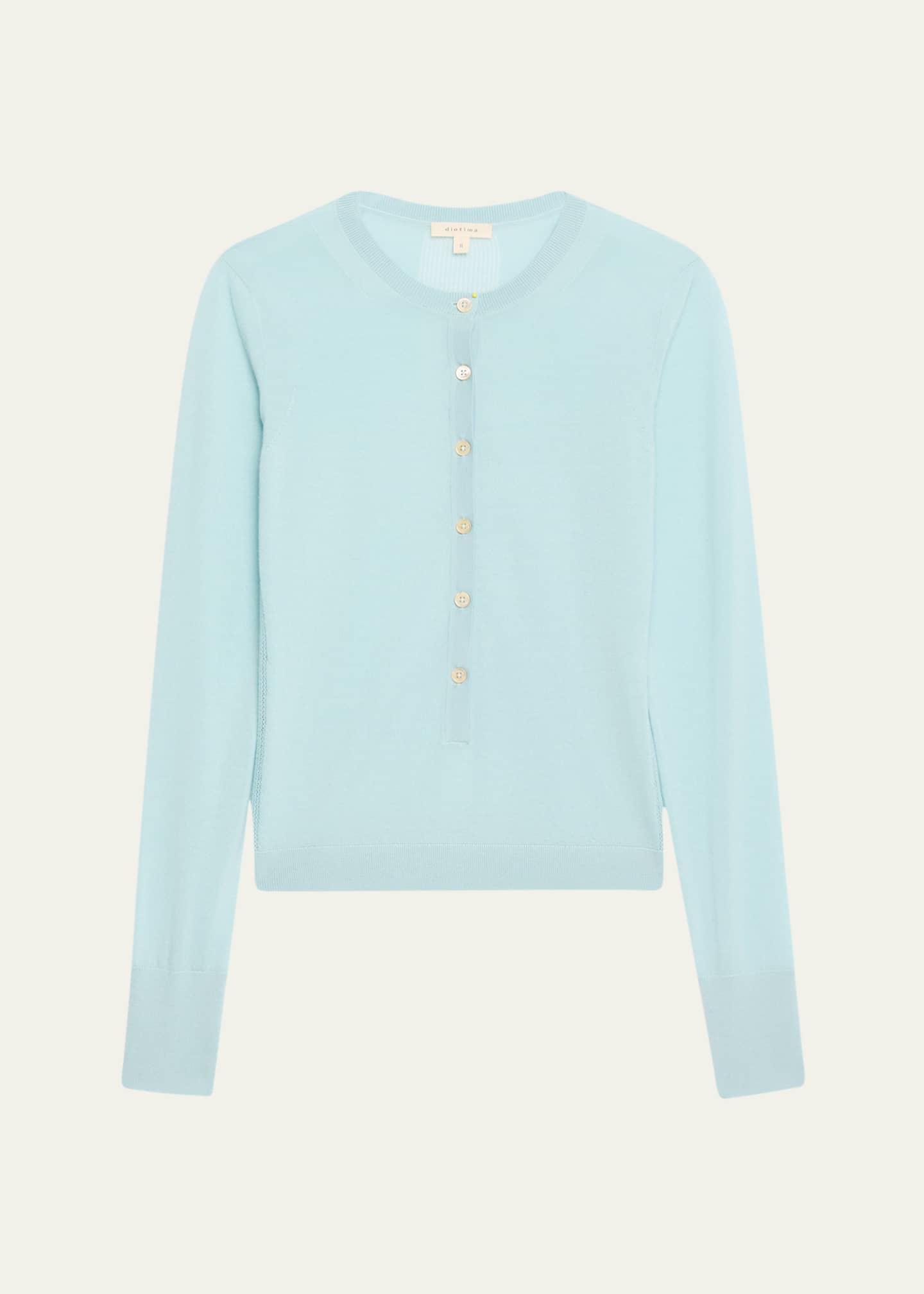 Diotima Barton Henley Pointelle Cashmere Cardigan Image 1 of 5