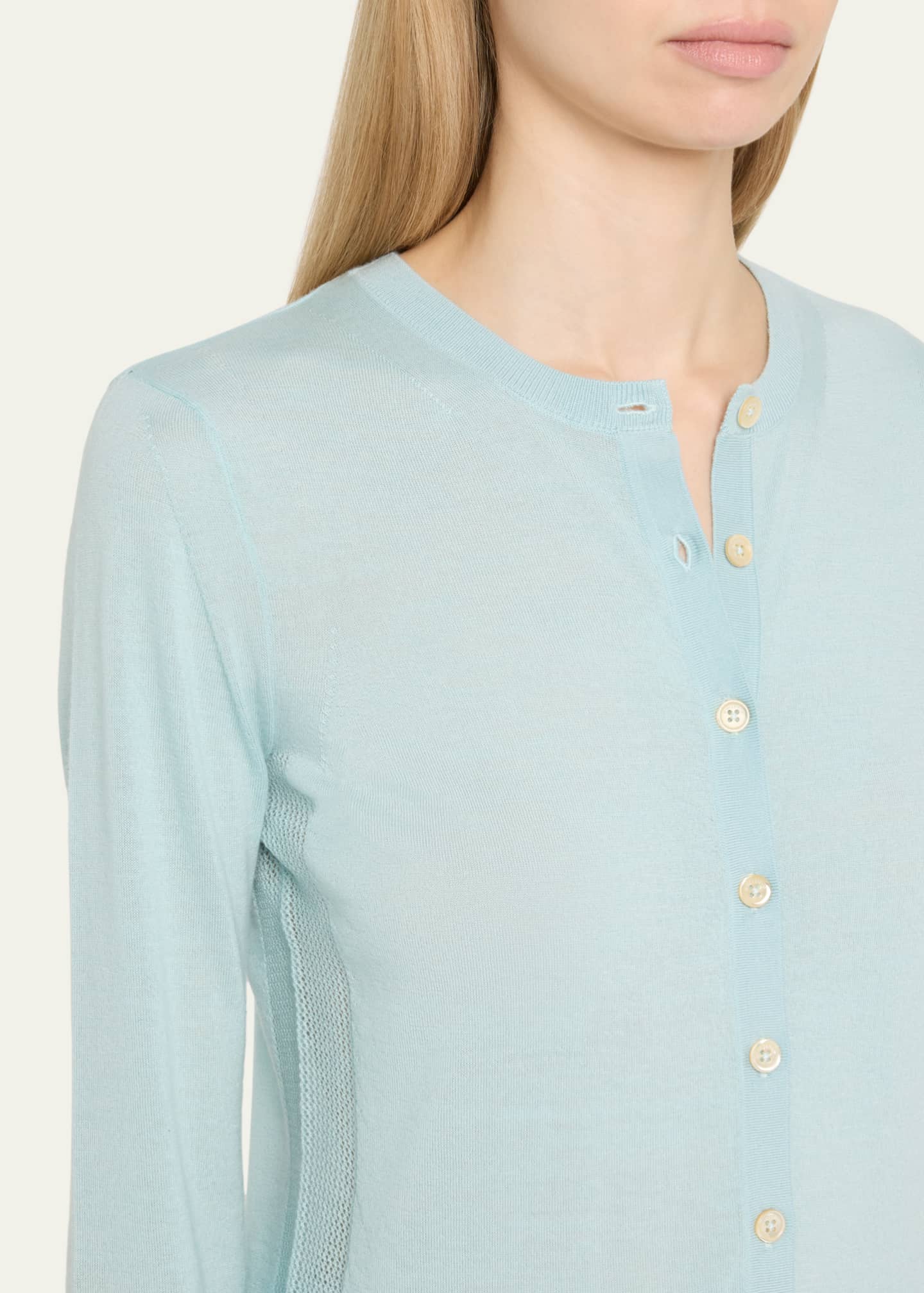 Diotima Barton Henley Pointelle Cashmere Cardigan Image 5 of 5