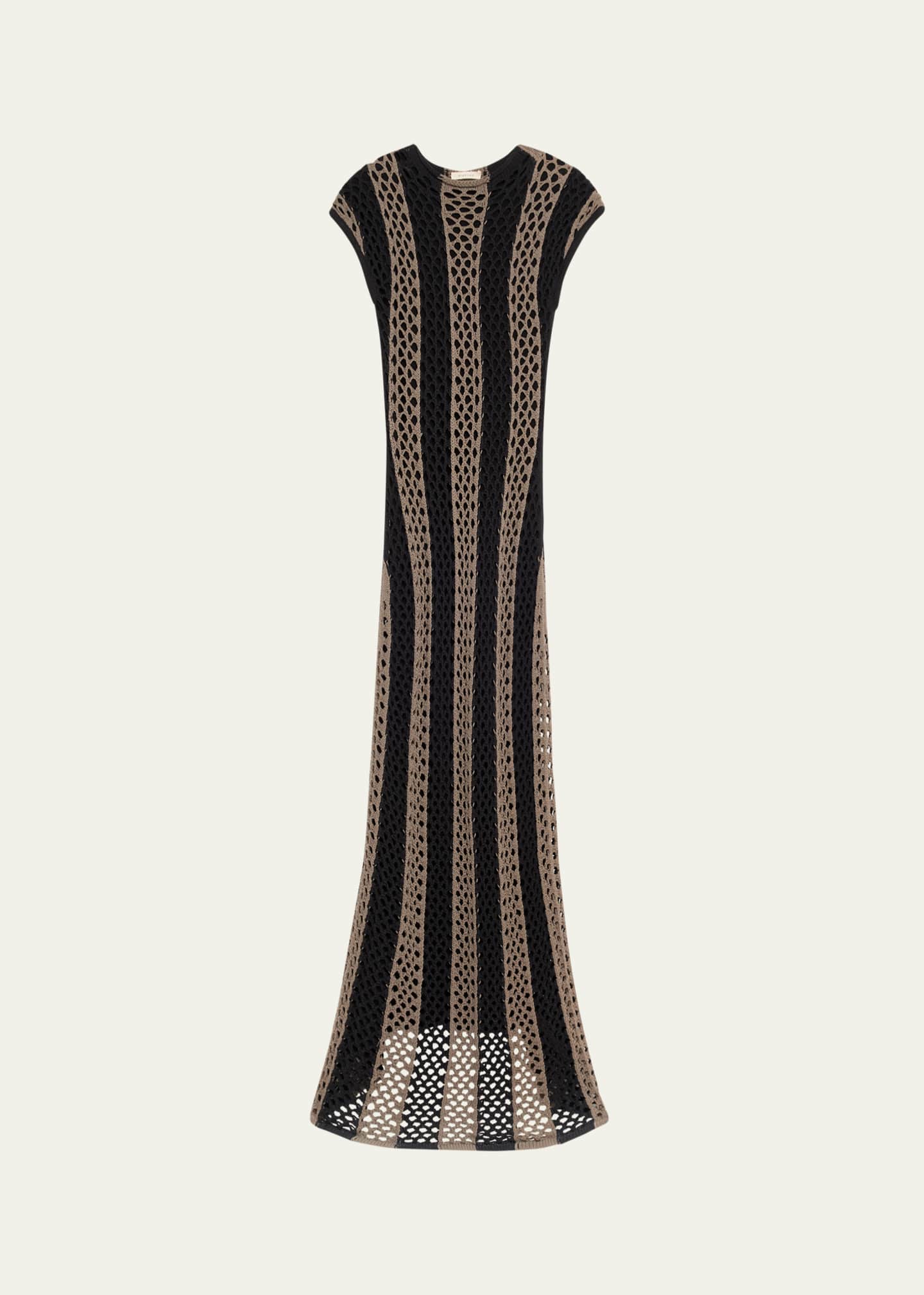 Diotima Neale Open-Knit Stripe Maxi Dress Image 1 of 5