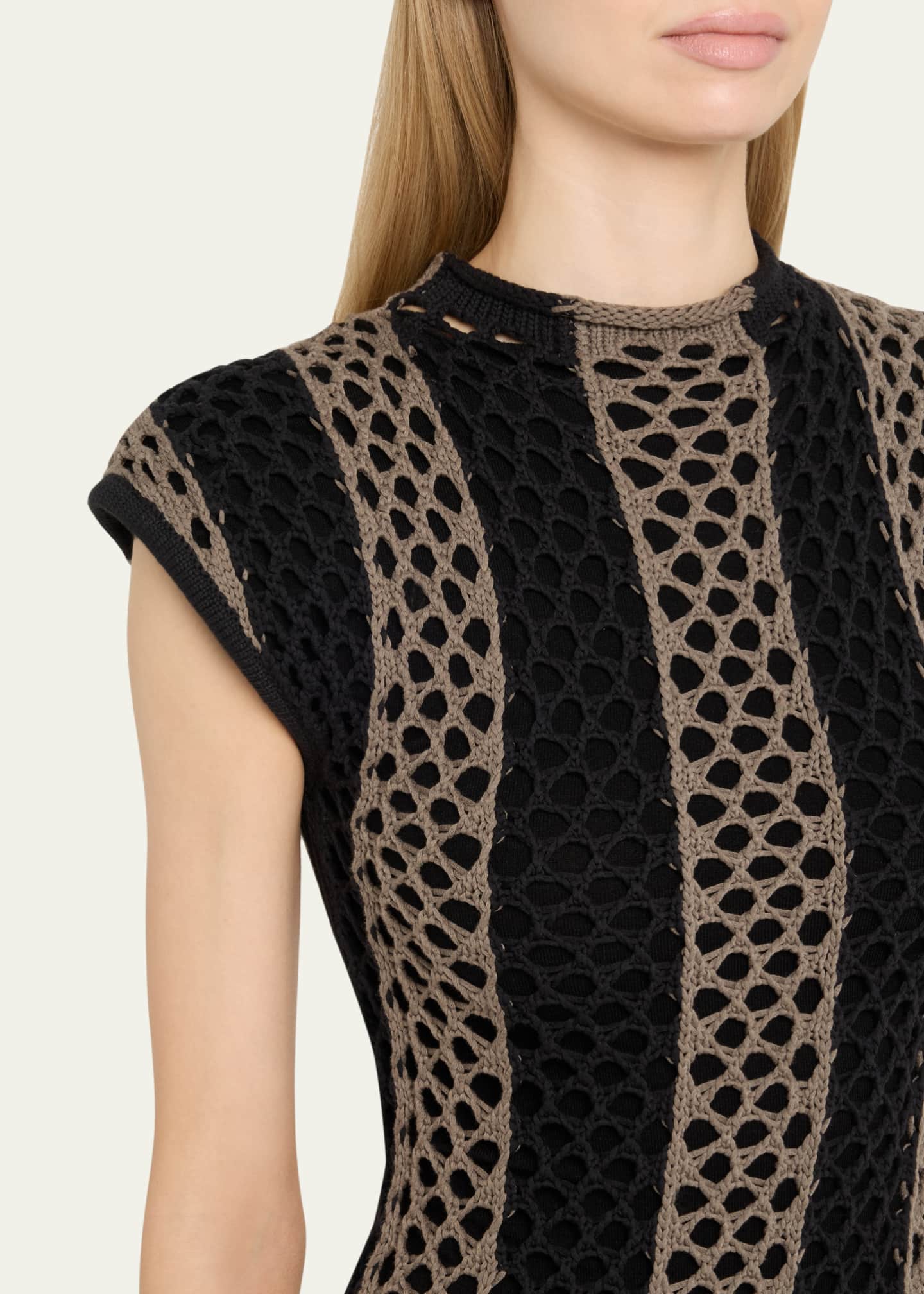 Diotima Neale Open-Knit Stripe Maxi Dress Image 5 of 5