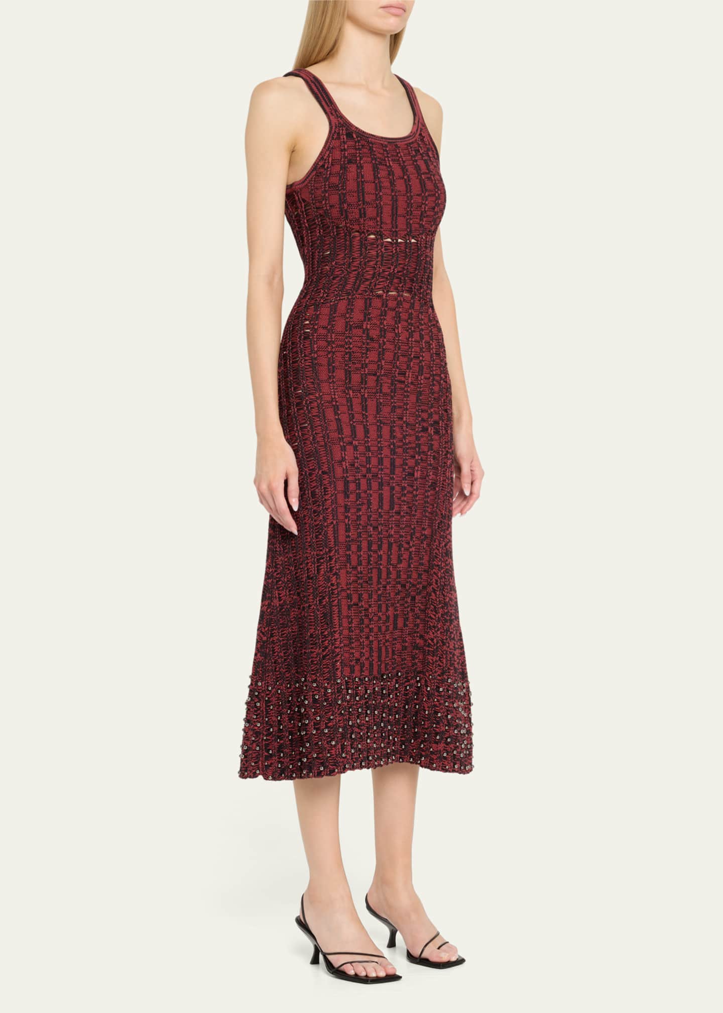 Diotima Samedi Rib Two-Tone Studded Dress Image 4 of 5