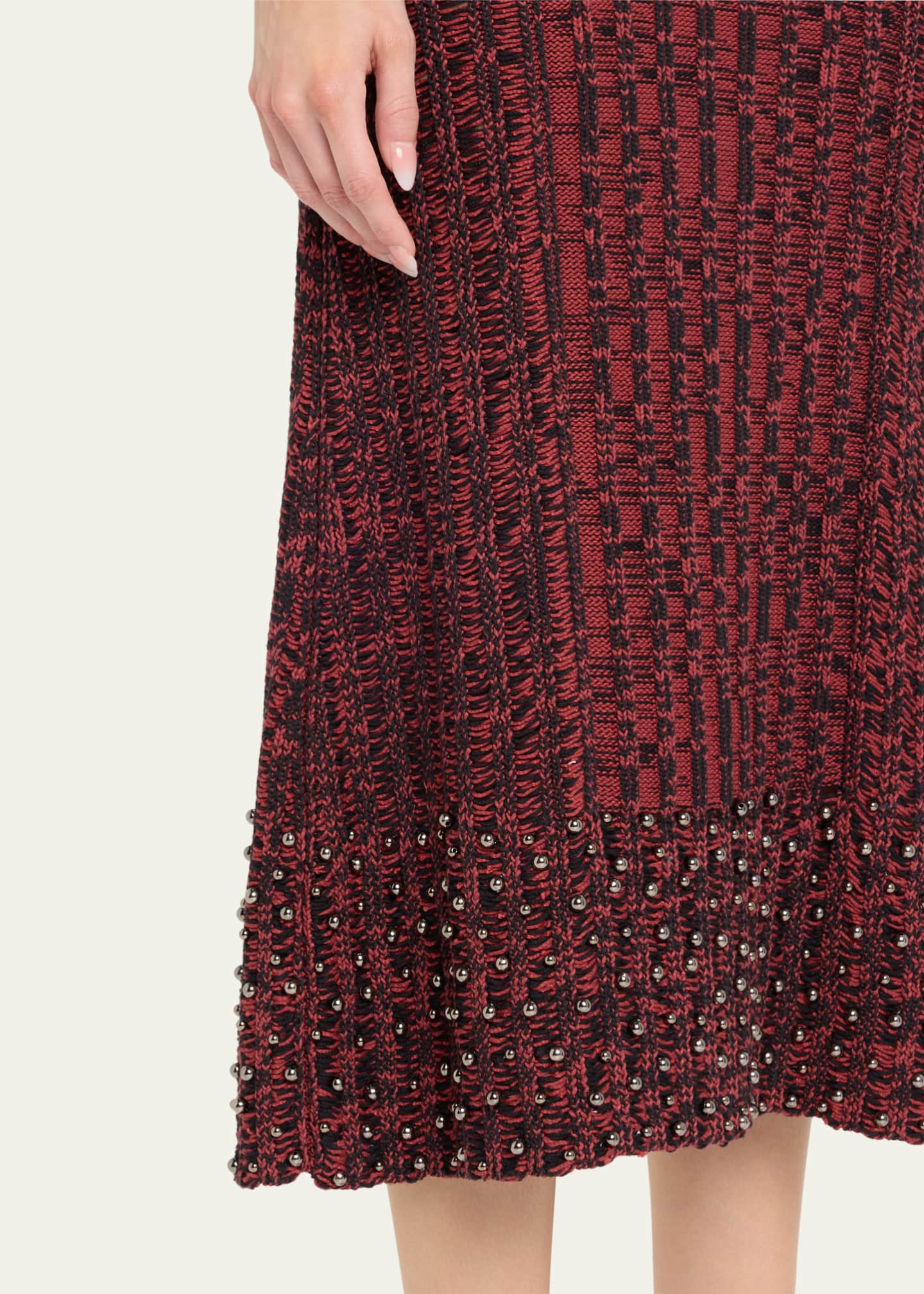 Diotima Samedi Rib Two-Tone Studded Dress Image 5 of 5