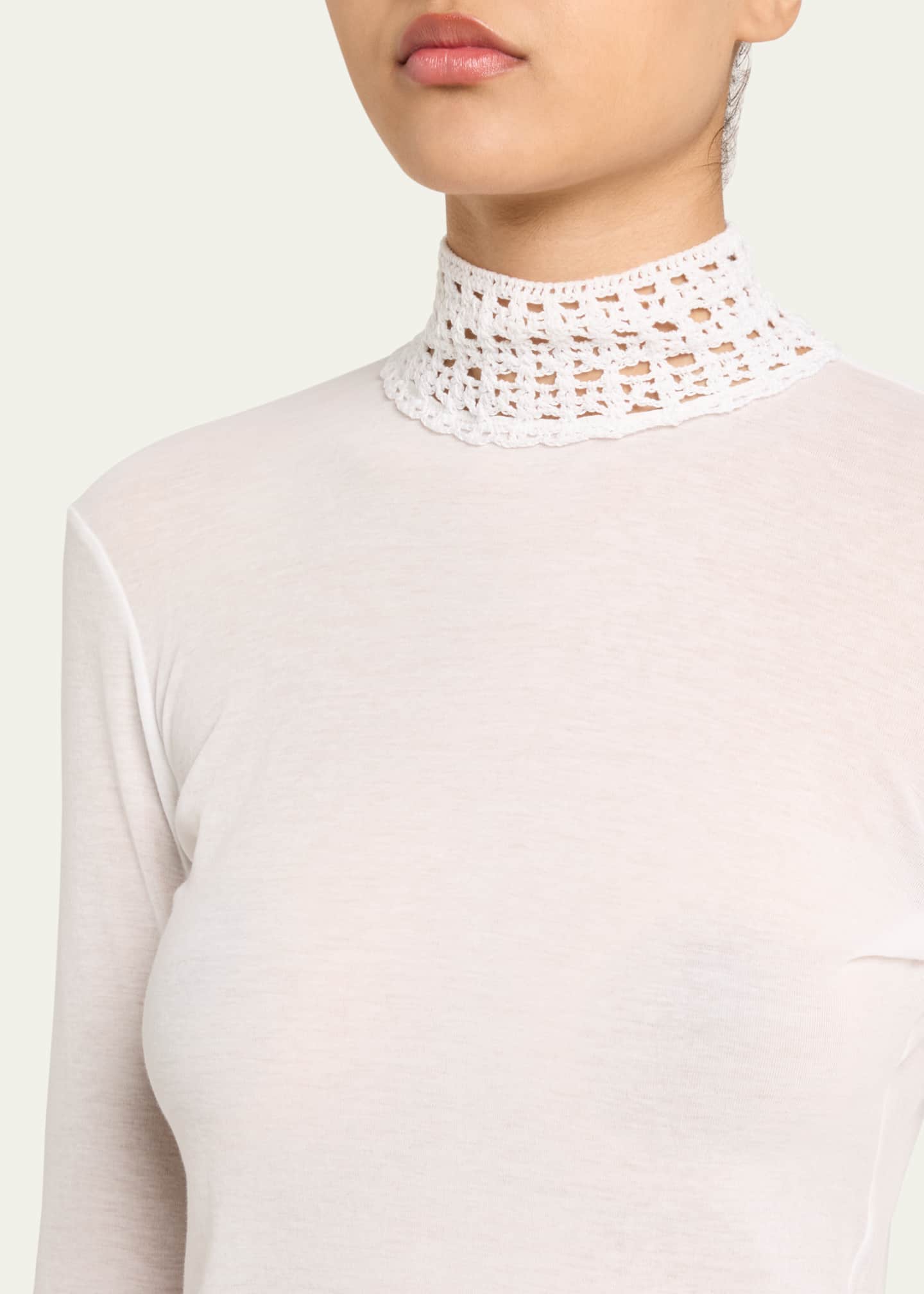 Diotima Saada Crochet Mock-Neck Top Image 5 of 5