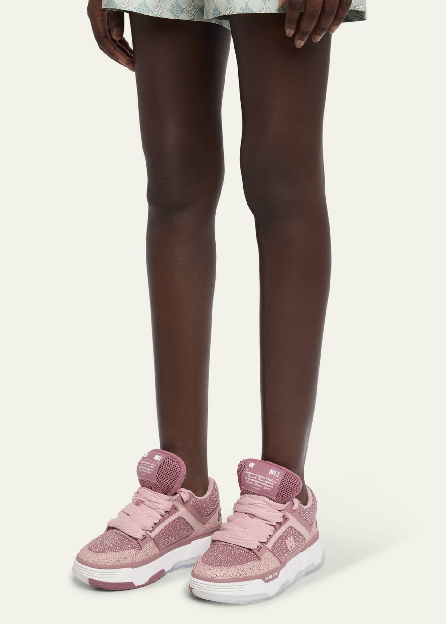 MA-1 Crystal Suede Skater Sneakers