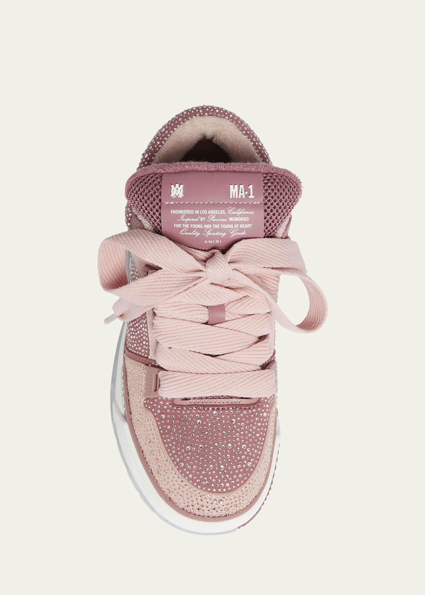 Amiri MA-1 Crystal Suede Skater Sneakers - Bergdorf Goodman