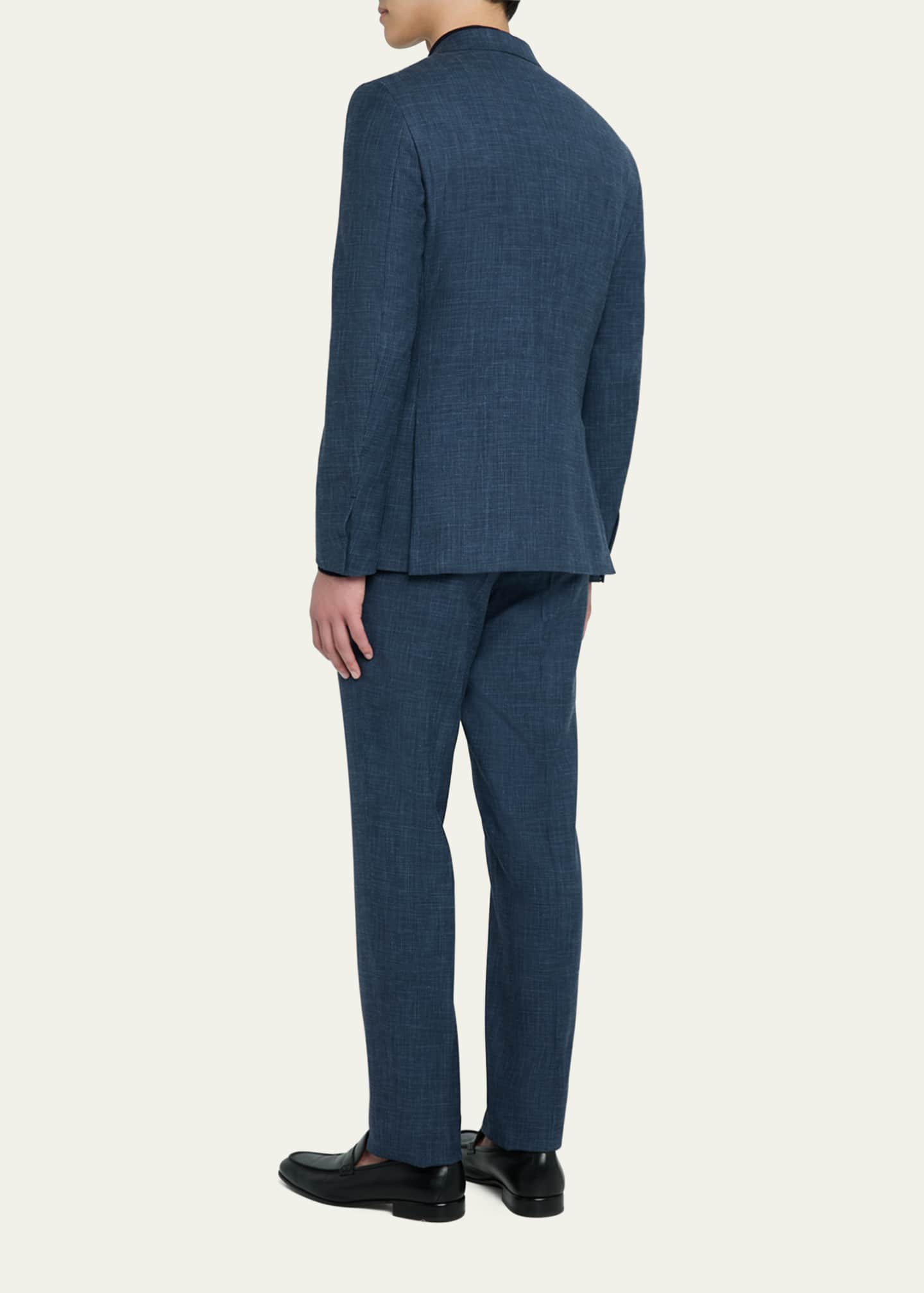 ZEGNA Men's Prince of Wales Crossover Suit Image 3 of 6