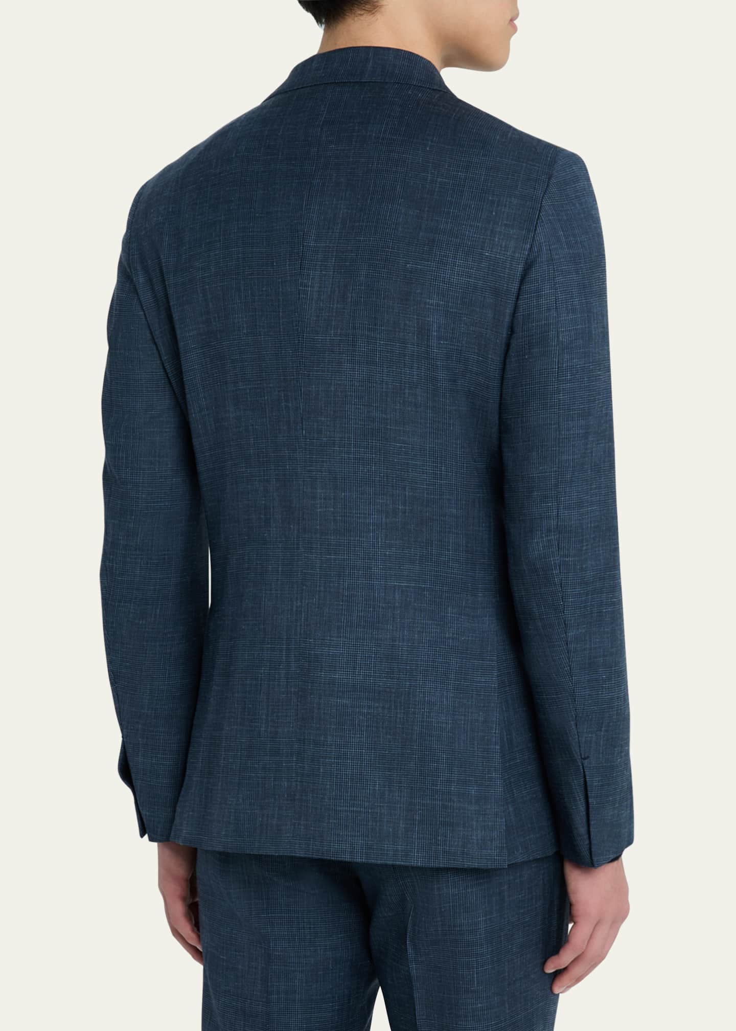 ZEGNA Men's Prince of Wales Crossover Suit Image 5 of 6