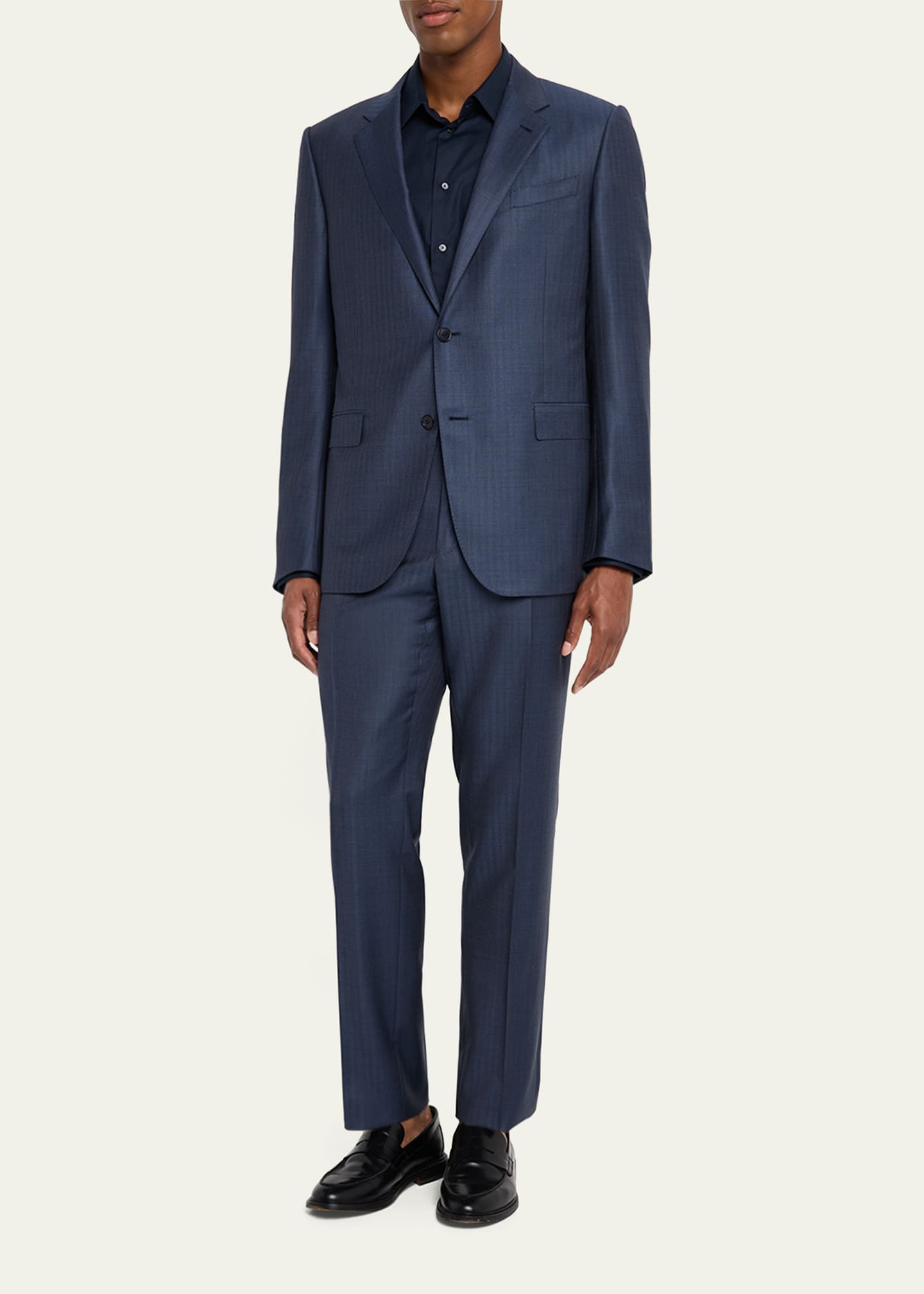 ZEGNA Men's Wool Pinstripe Suit Image 2 of 6