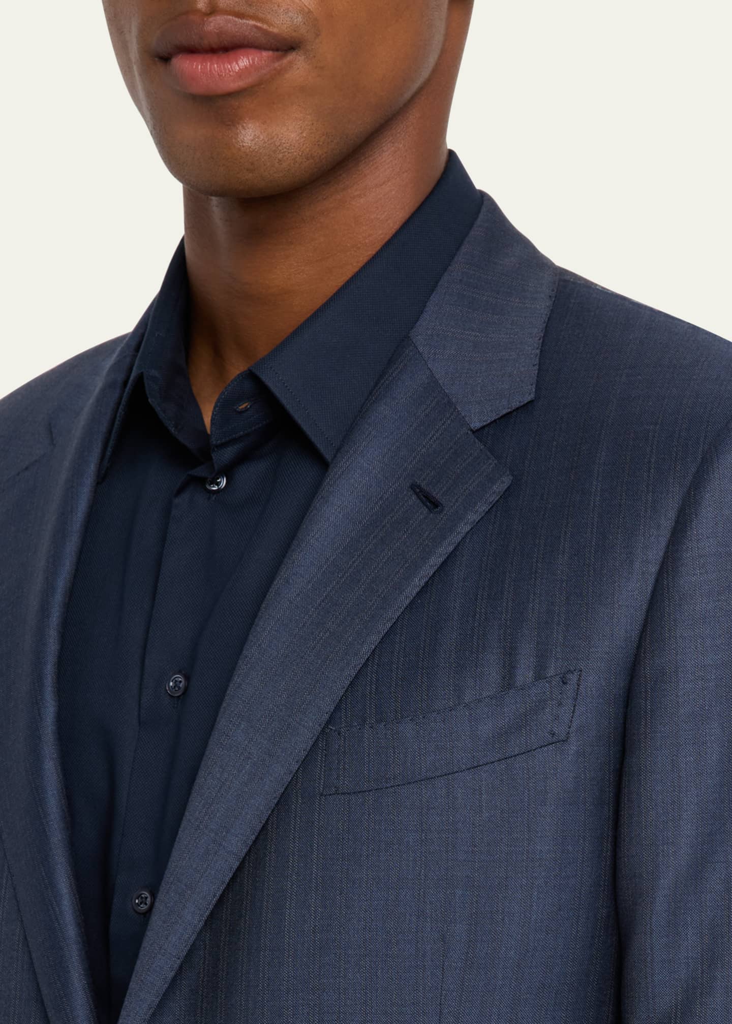 ZEGNA Men's Wool Pinstripe Suit Image 6 of 6