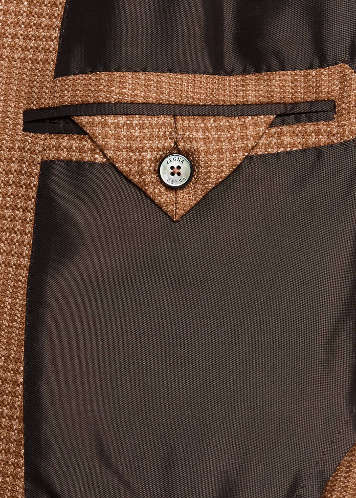 ZEGNA Men's Prince of Wales Sport Coat Image 6 of 6