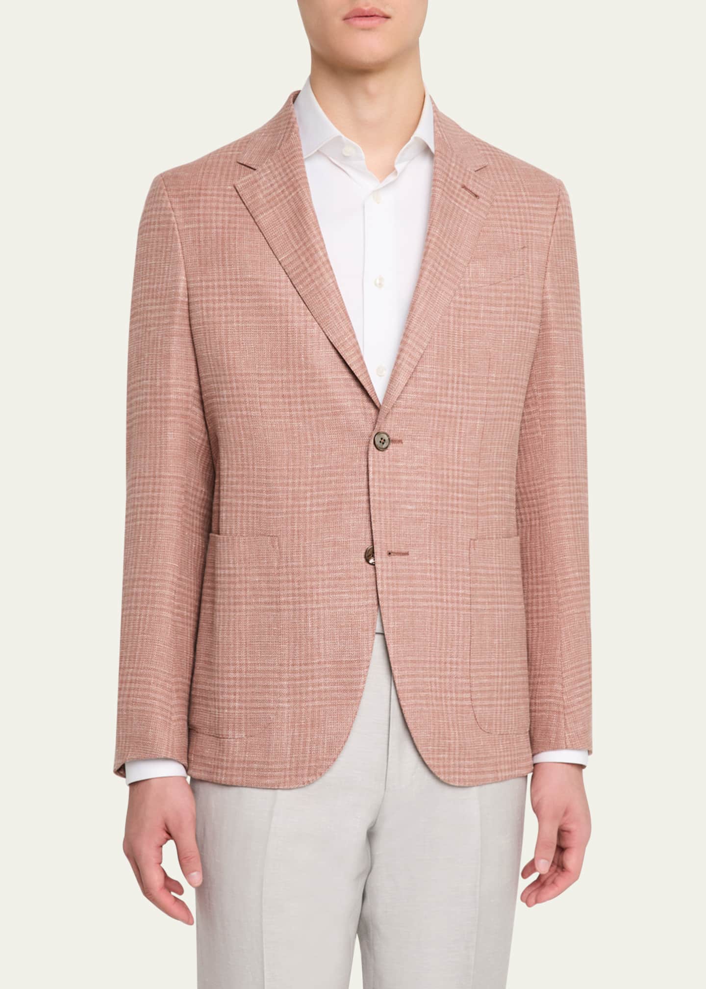 ZEGNA Men's Check Crossover Sport Coat Image 4 of 6