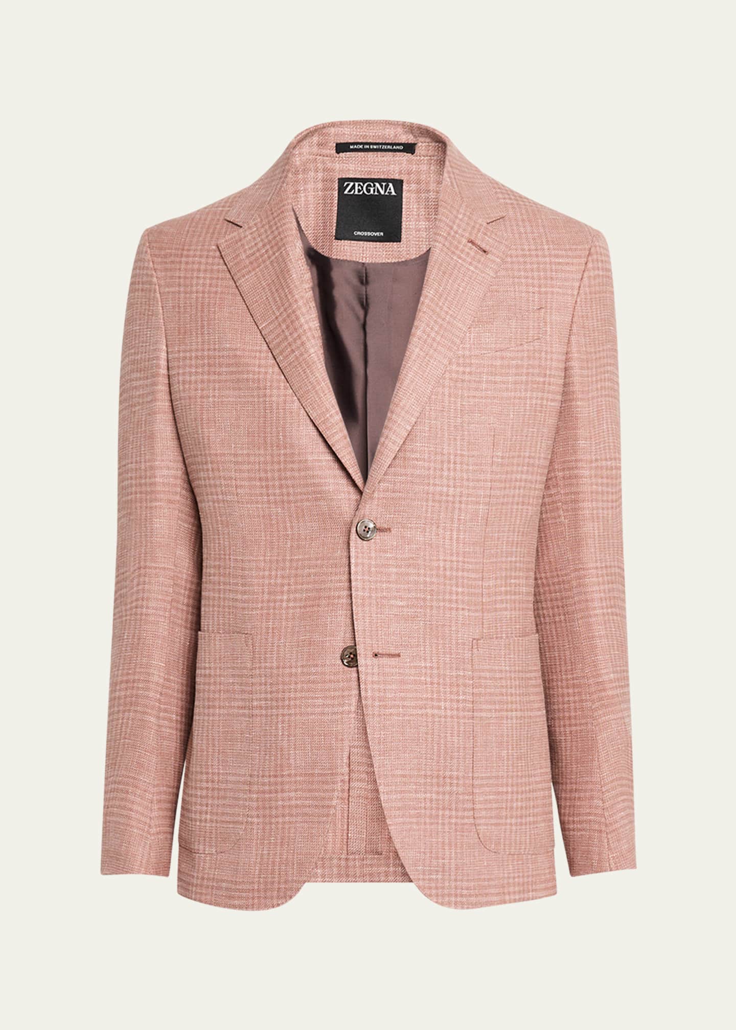 ZEGNA Men's Check Crossover Sport Coat Image 1 of 6