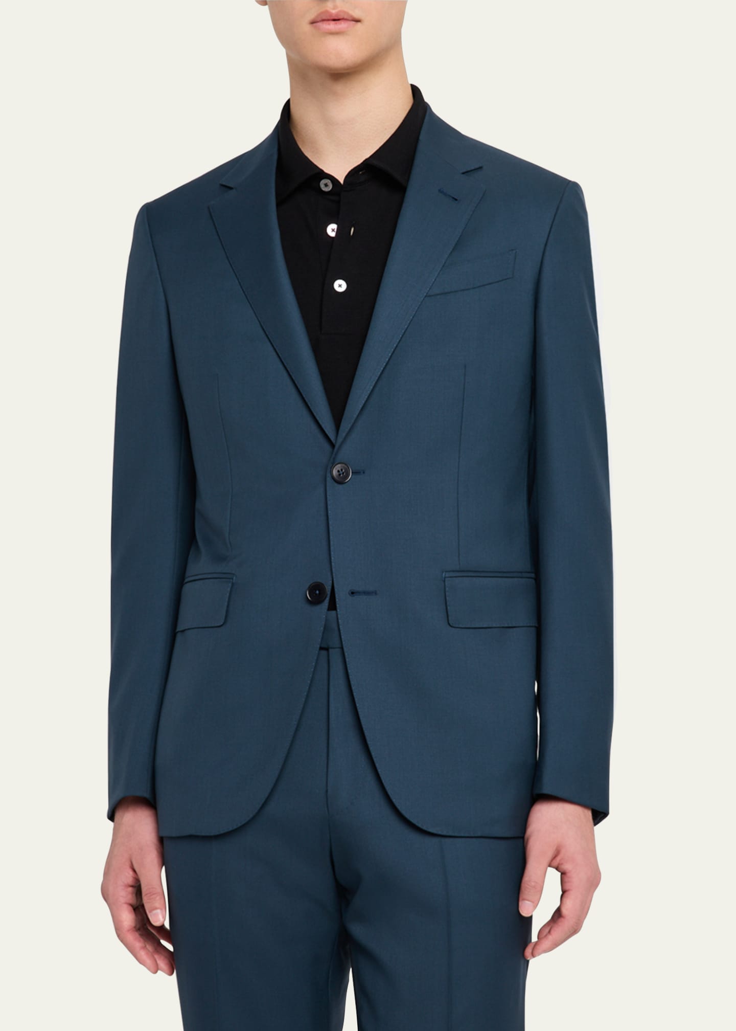 ZEGNA Men's Solid Wool Suit Image 4 of 6