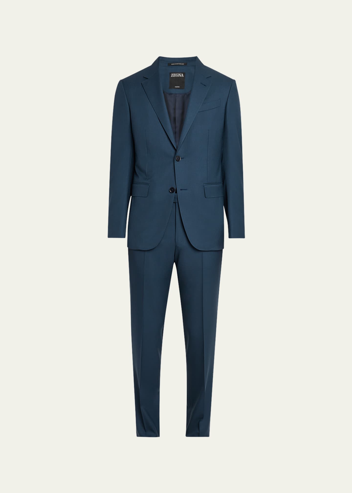ZEGNA Men's Solid Wool Suit Image 1 of 6