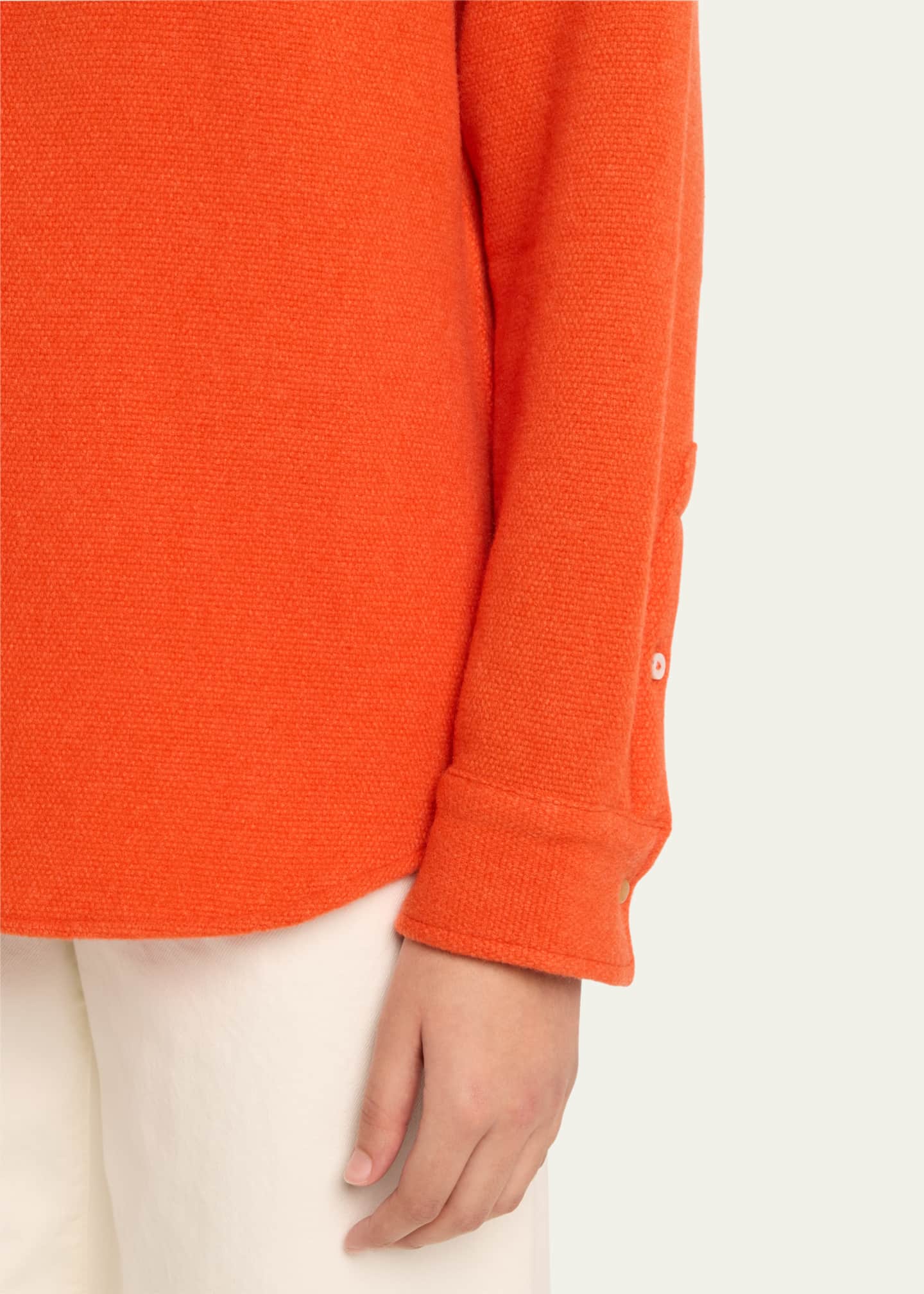 God's True Cashmere Fire Solid Cashmere Shirt Image 5 of 5
