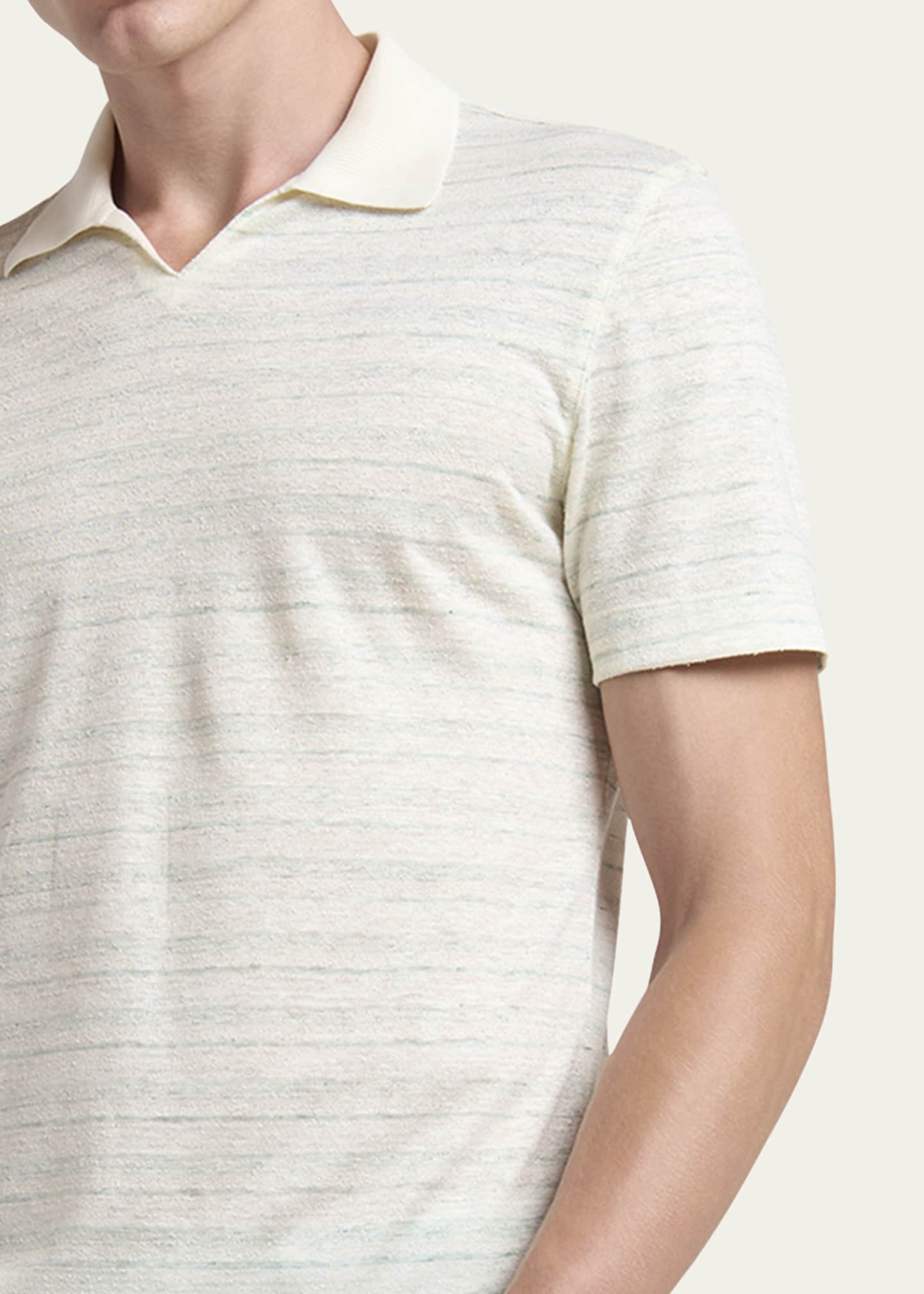 ZEGNA Men's Striped Polo Shirt Image 5 of 5