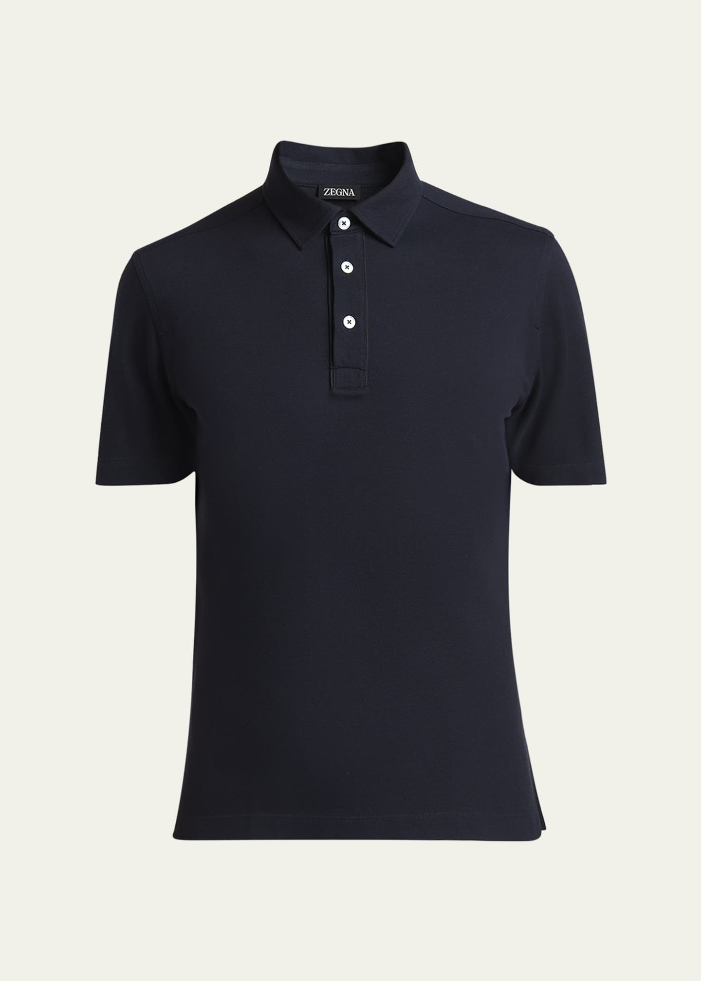 ZEGNA Men's Pique Polo Shirt Image 1 of 5
