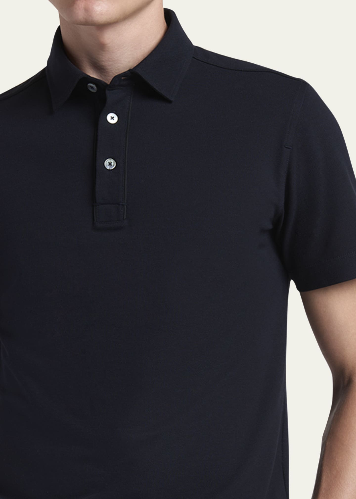 ZEGNA Men's Pique Polo Shirt Image 5 of 5