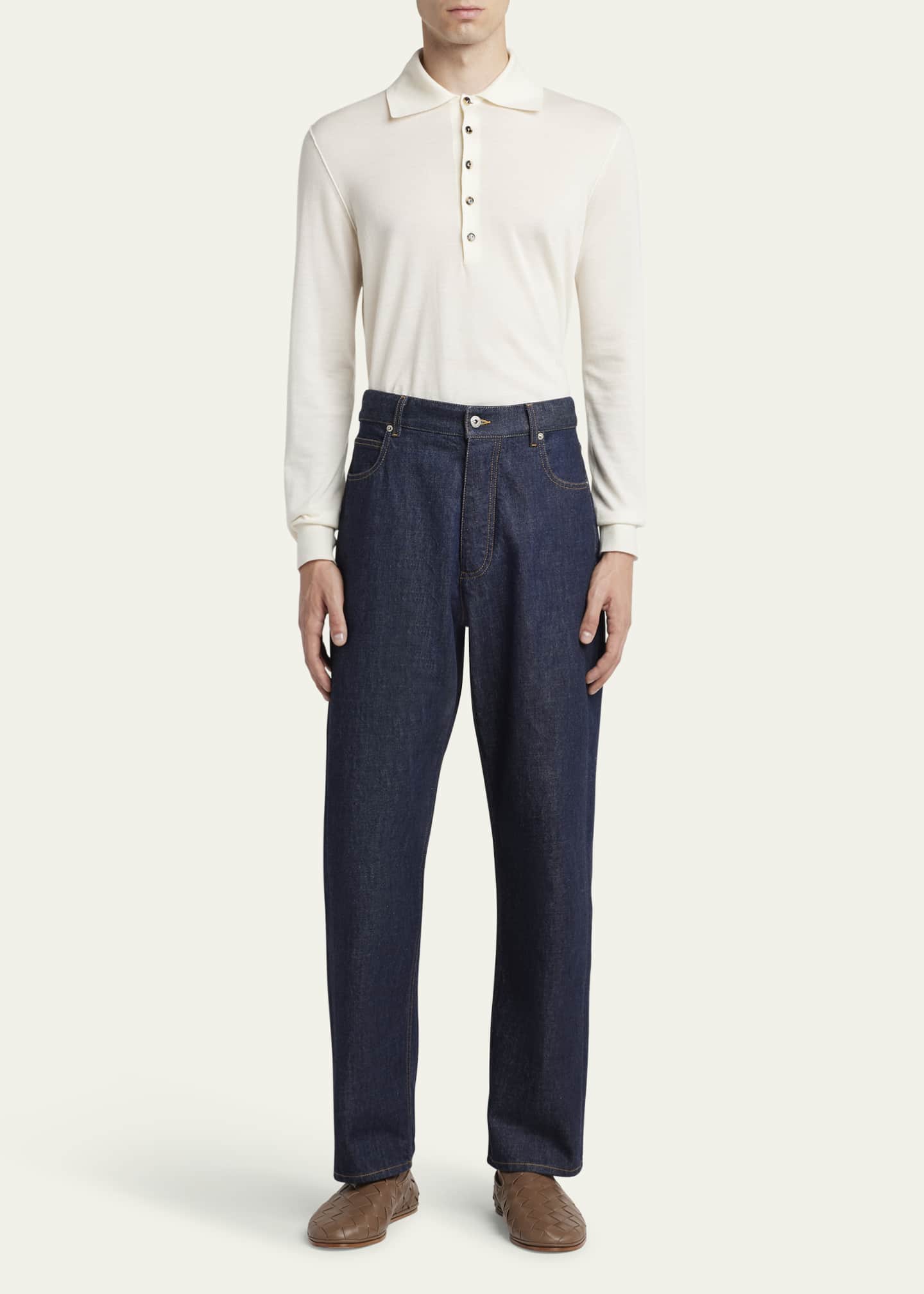 Bottega Veneta Men's Soft Denim Trousers Image 2 of 5