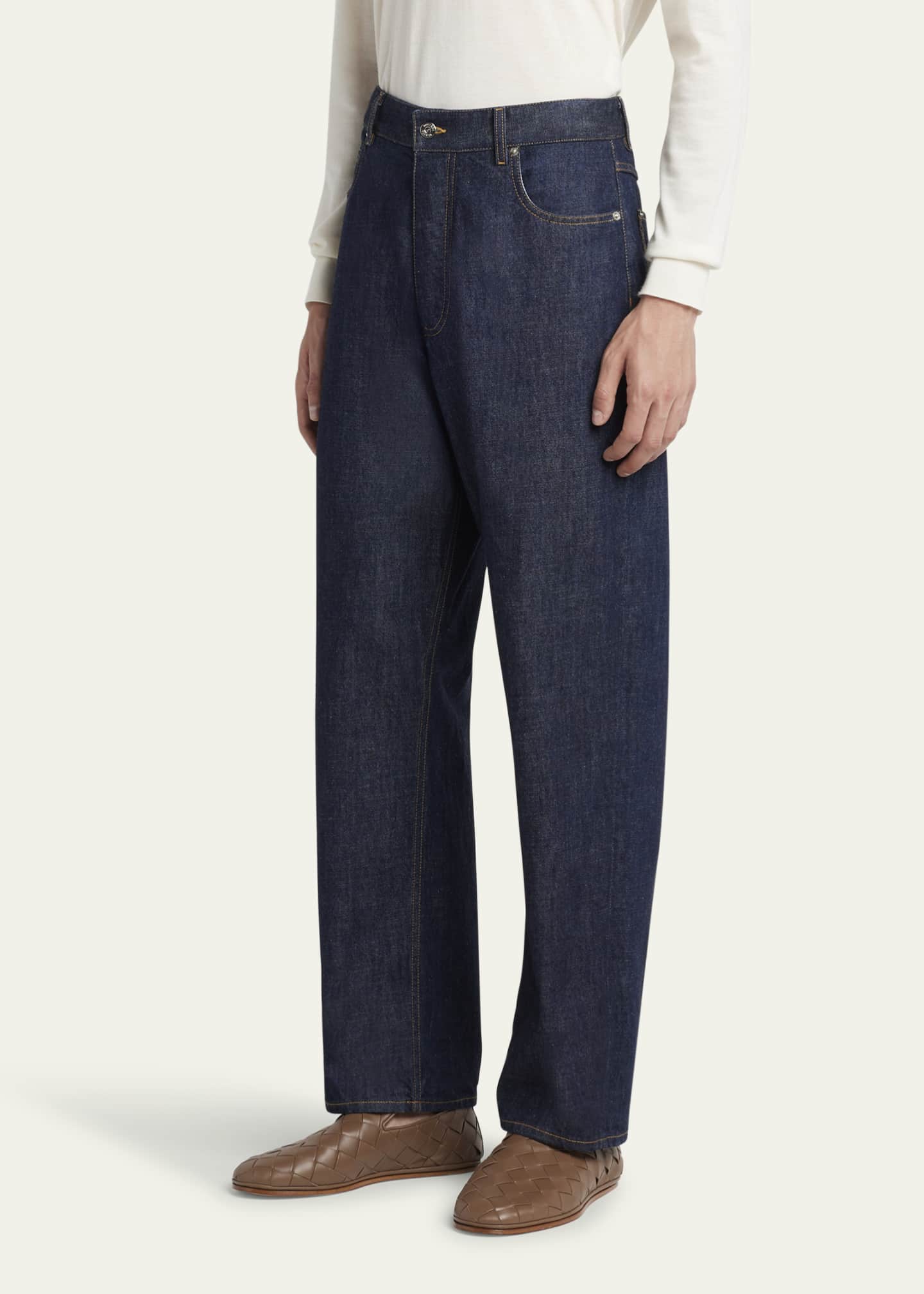 Bottega Veneta Men's Soft Denim Trousers Image 4 of 5