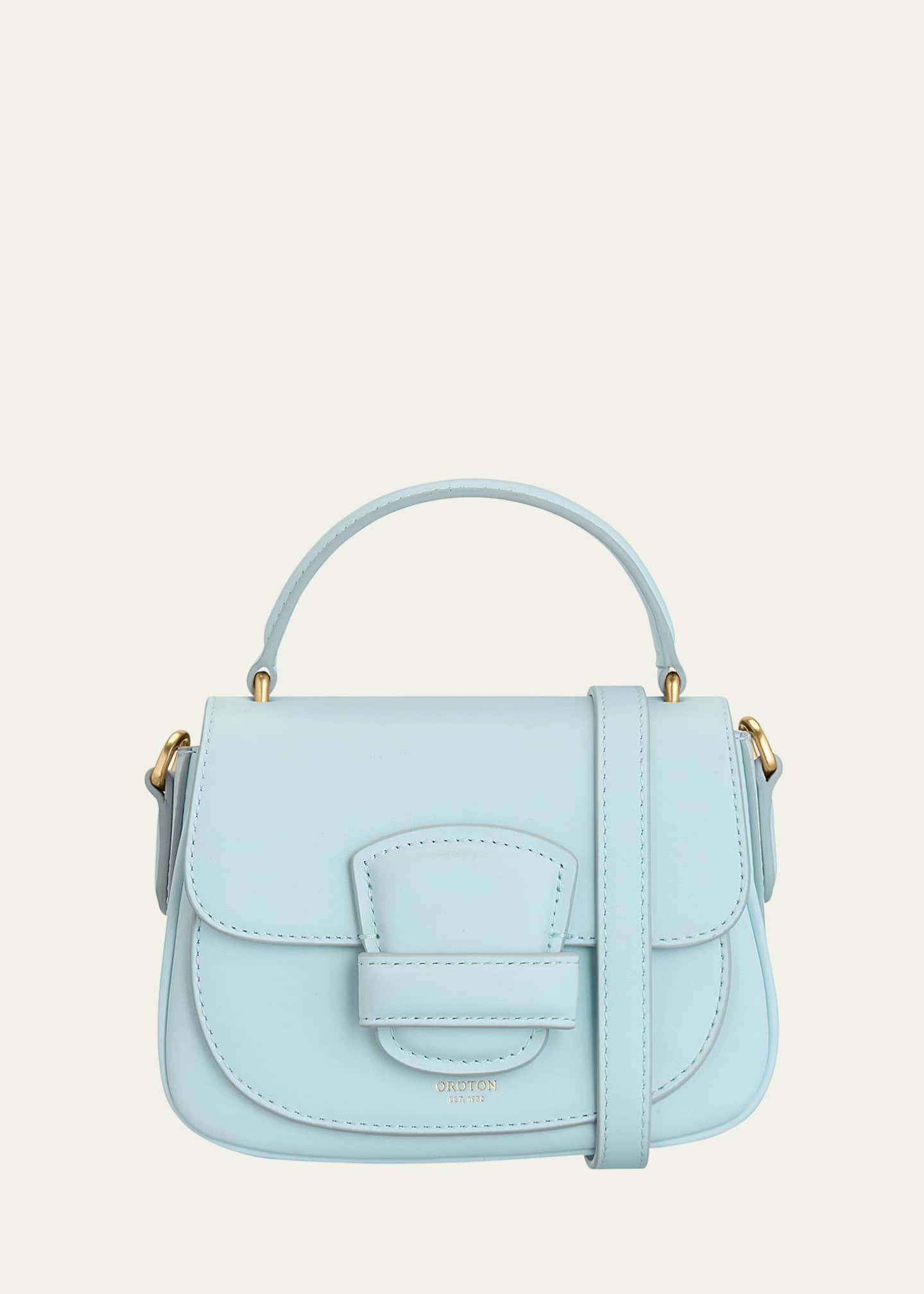 Oroton Carter Mini Flap Leather Shoulder Bag