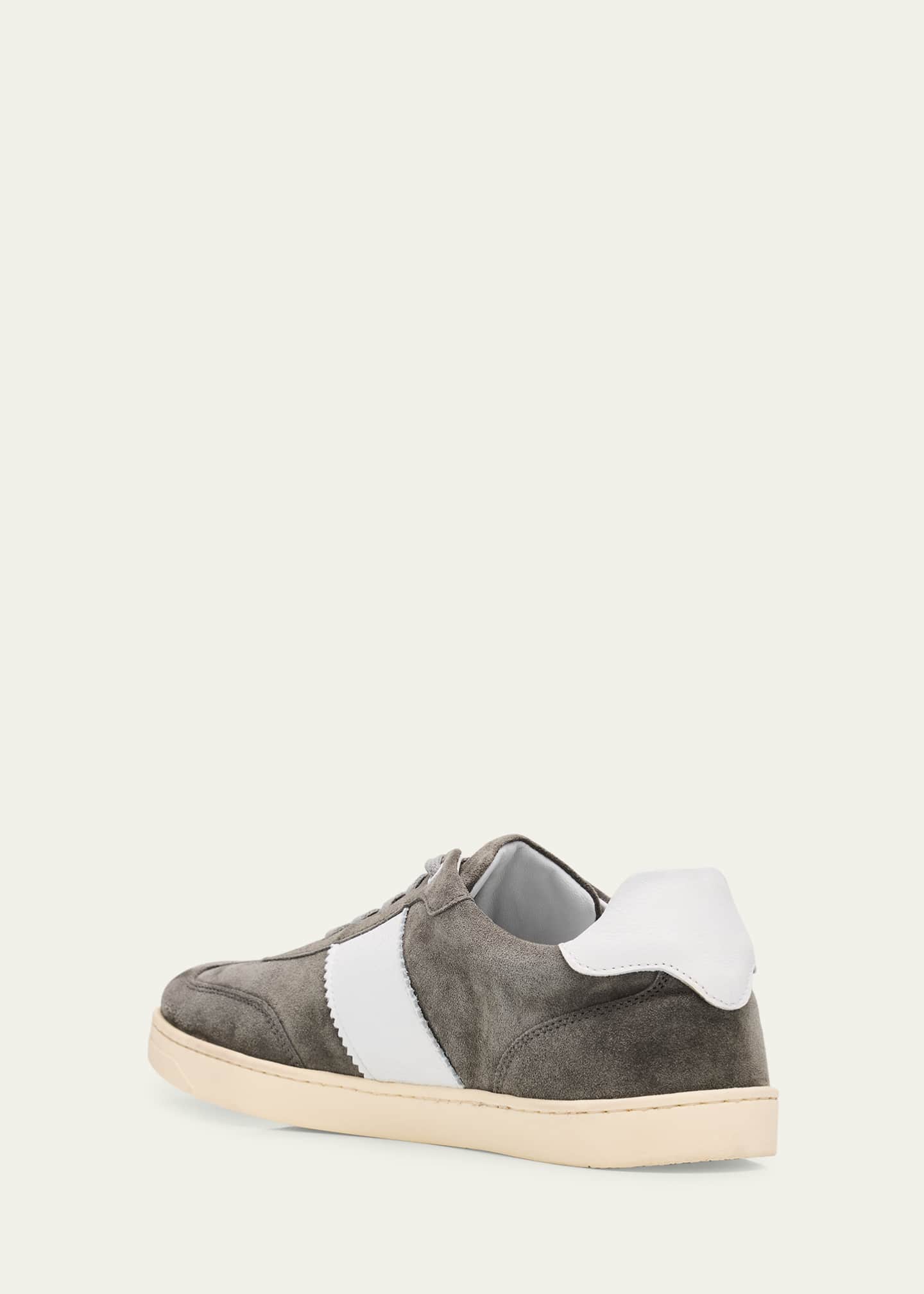 Bergdorf Goodman Men's Suede and Leather T-Toe Low-Top Sneakers Image 4 of 6