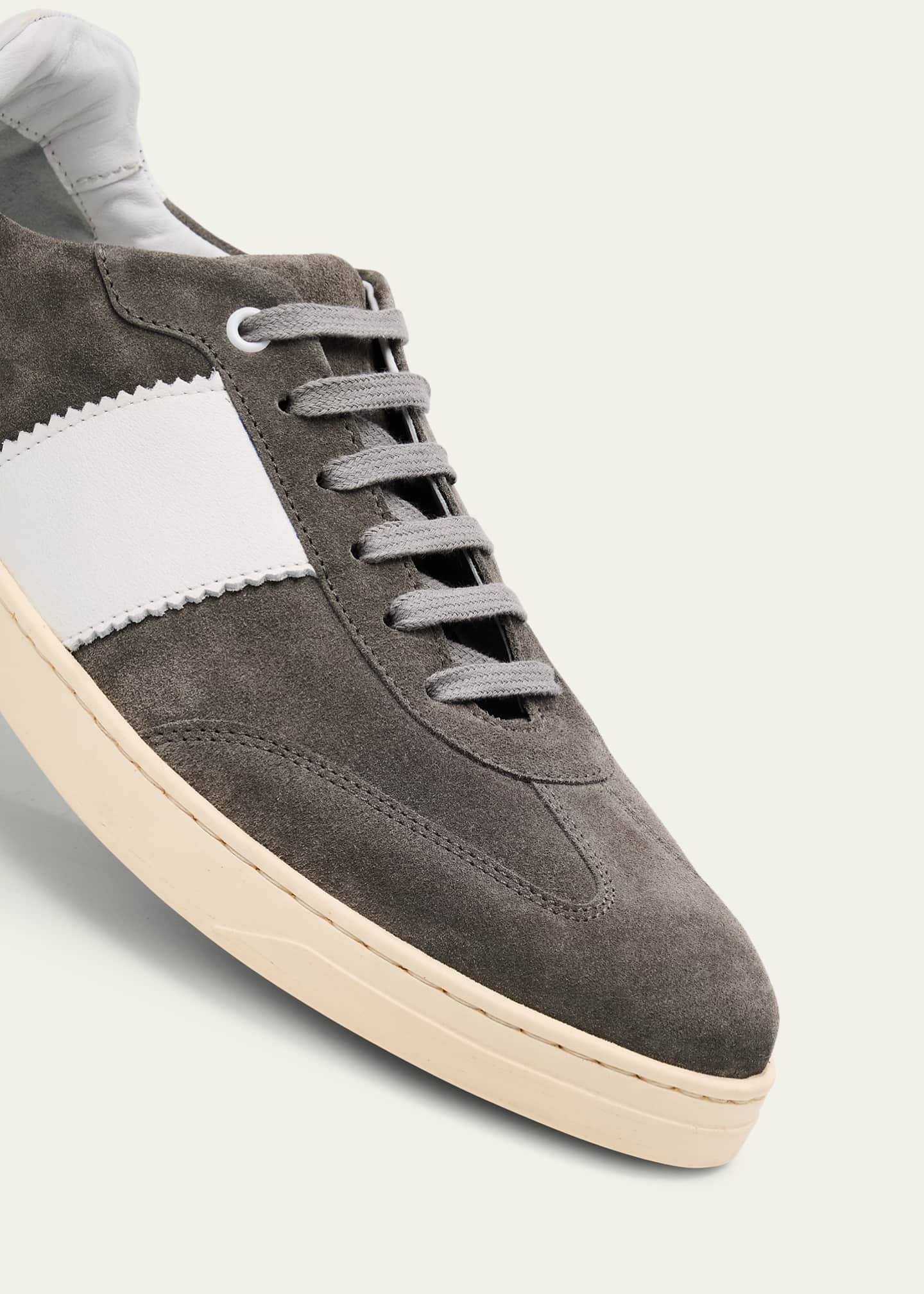 Bergdorf Goodman Men's Suede and Leather T-Toe Low-Top Sneakers Image 5 of 6