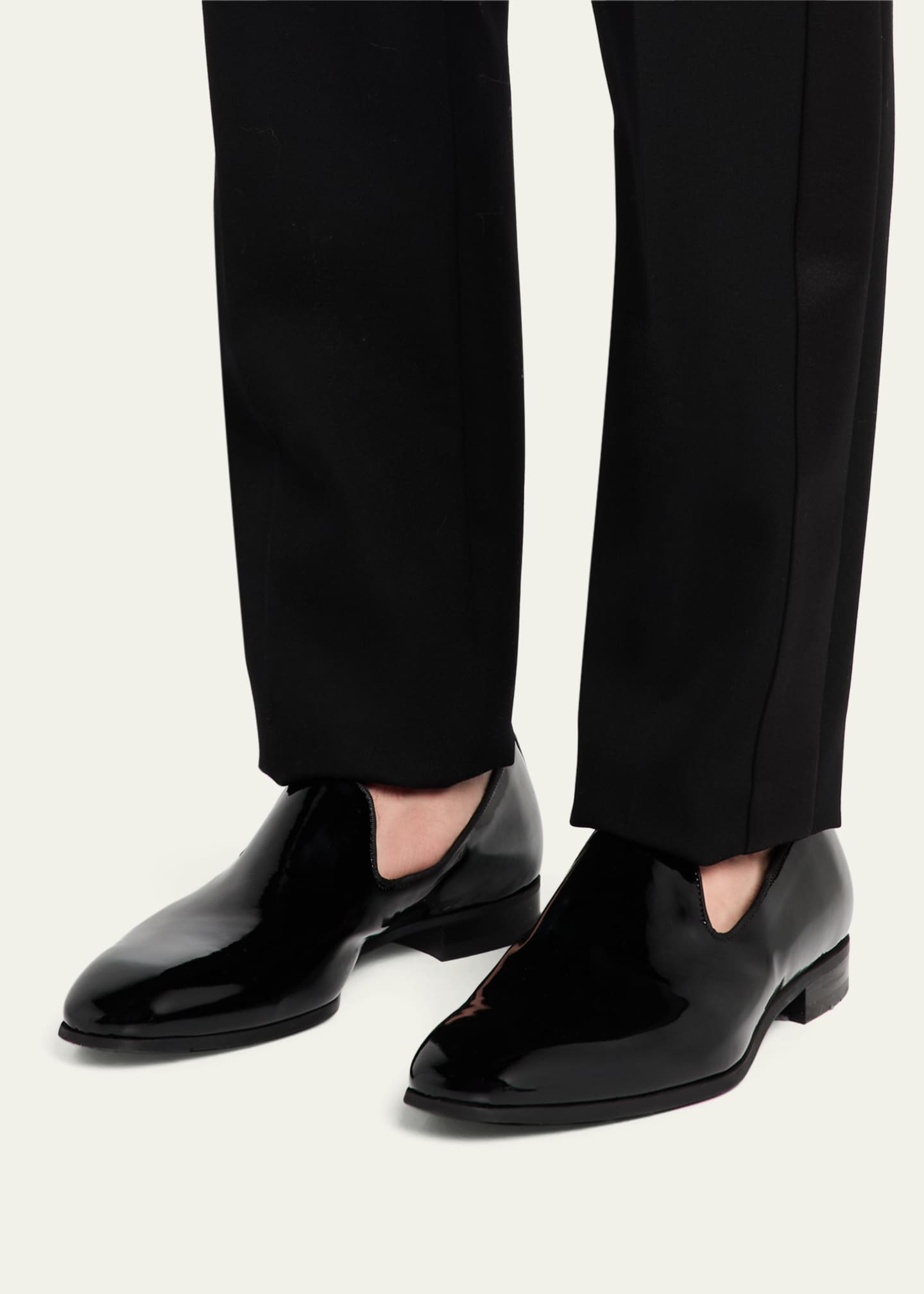 Bergdorf Goodman Men's Patent Leather Venetian Loafers Image 2 of 6