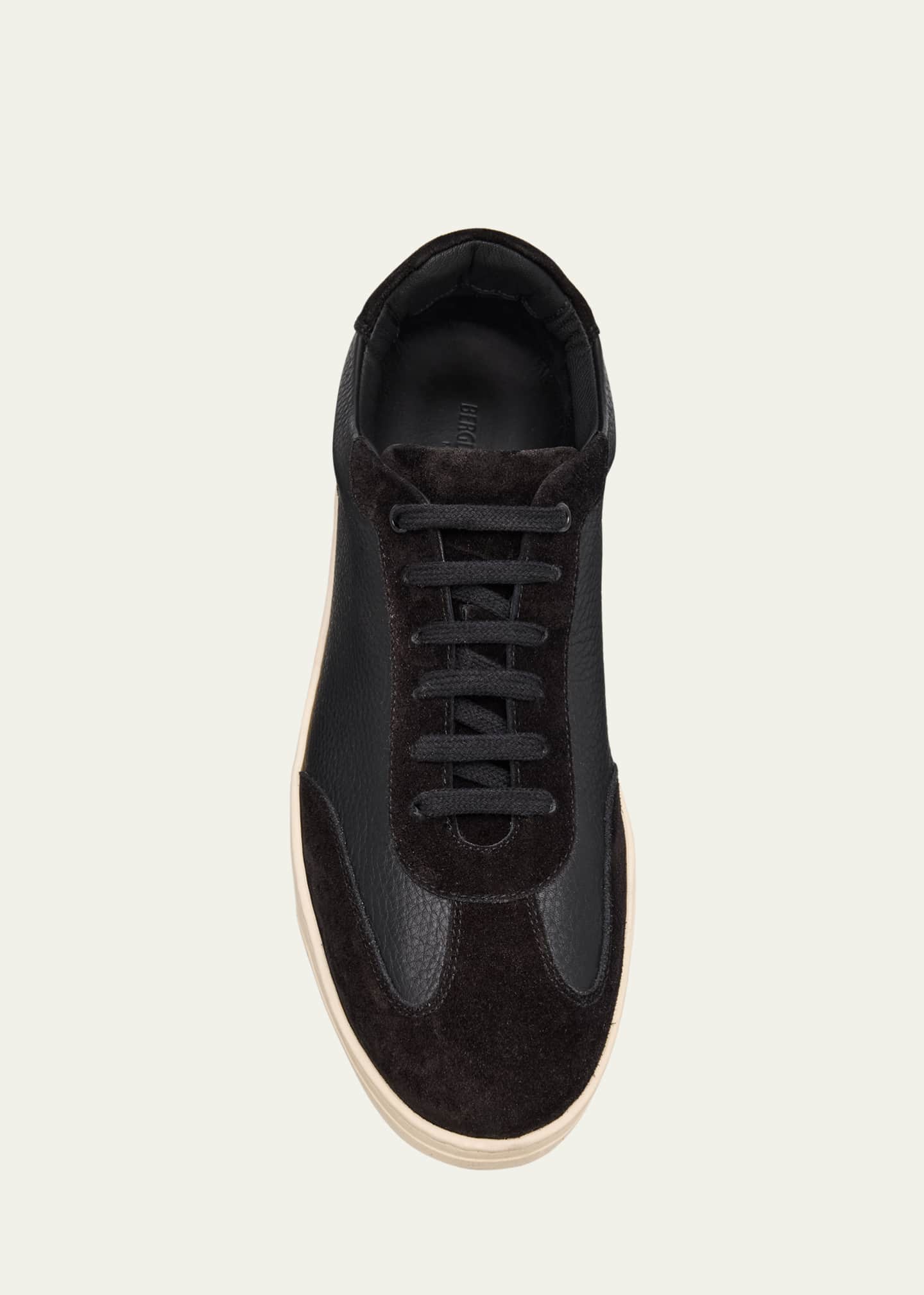 Bergdorf Goodman Men's Leather and Suede T-Toe Low-Top Sneakers Image 6 of 6
