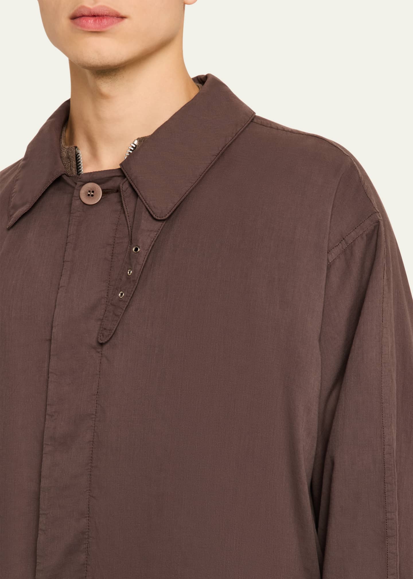 Magliano Men's La Sapienza Loose-Fit Overcoat Image 4 of 4