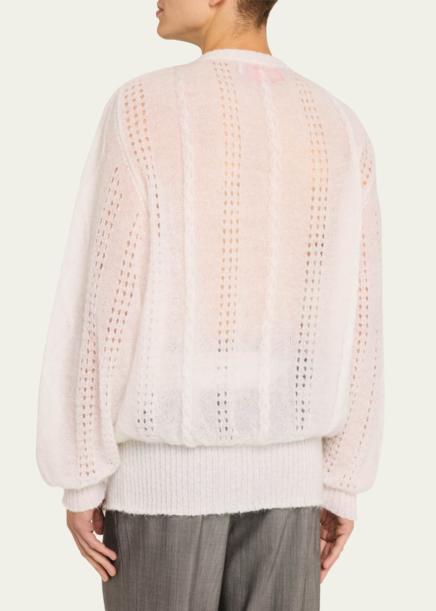 Magliano Men's Floral Embroidered Knit Cardigan Image 3 of 5