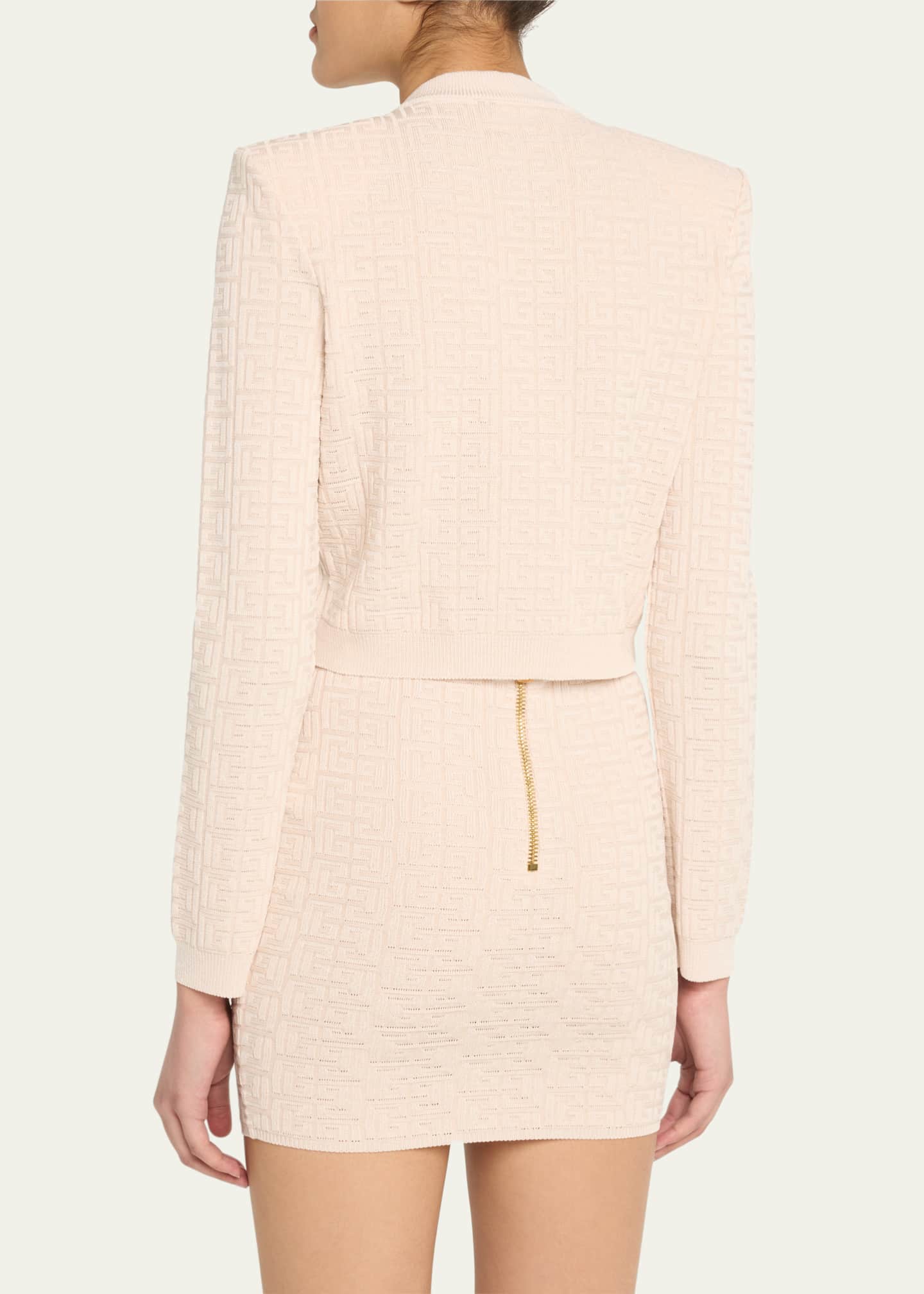 Balmain Glitter Logo Button Down Cardigan Image 3 of 5