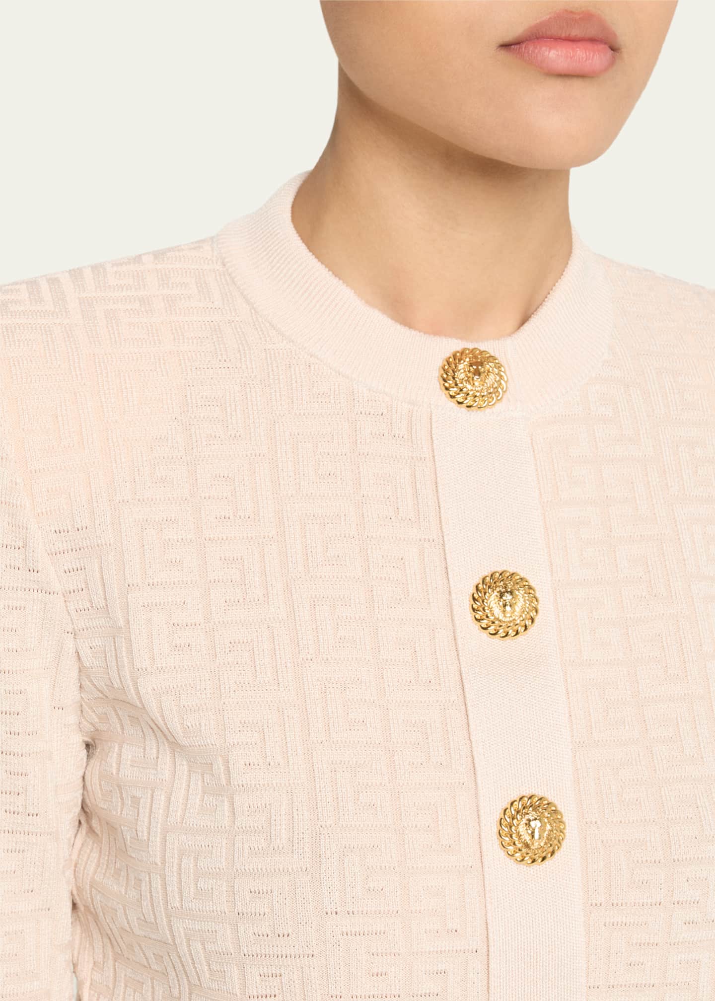 Balmain Glitter Logo Button Down Cardigan Image 5 of 5