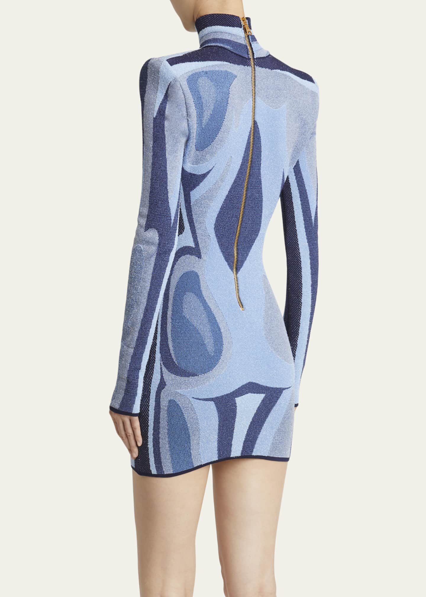 Balmain Body Print Trompe Loeil Knit Mini Dress Image 3 of 5