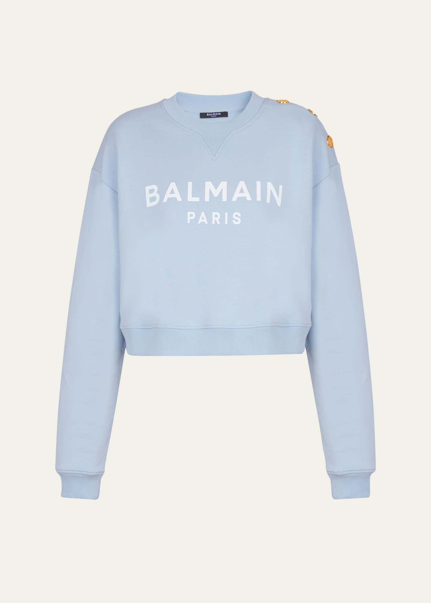 Balmain Logo Cropped Sweatshirt Image 1 of 5