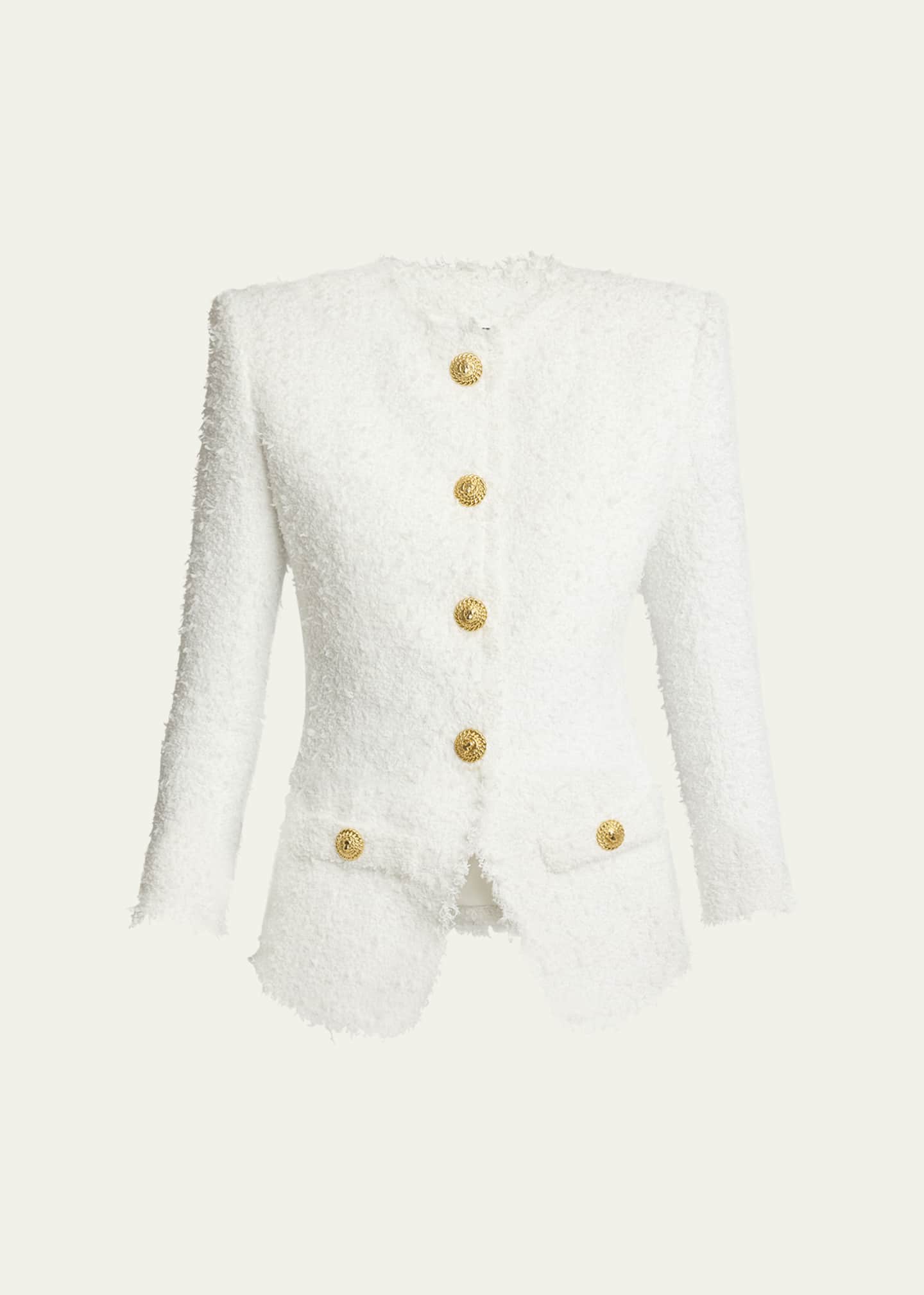 laubeblanc Mix tweed No collar jacket