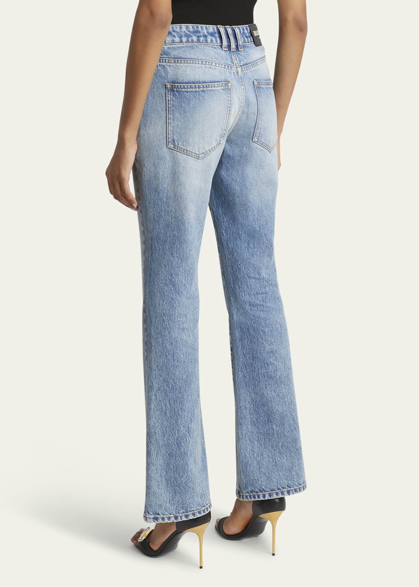 Balmain Flared Denim Pants Image 3 of 5