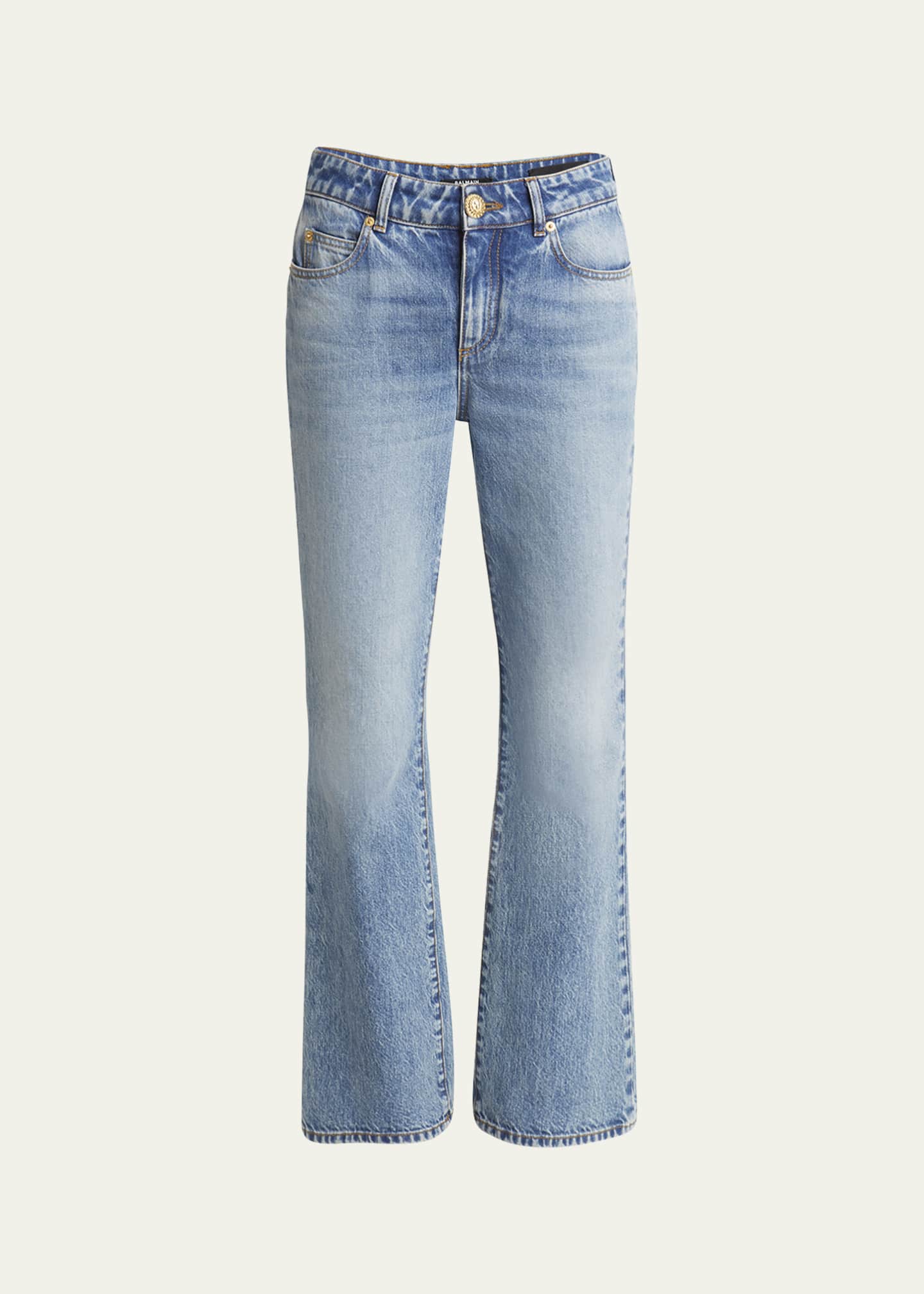 Balmain Flared Denim Pants Image 1 of 5