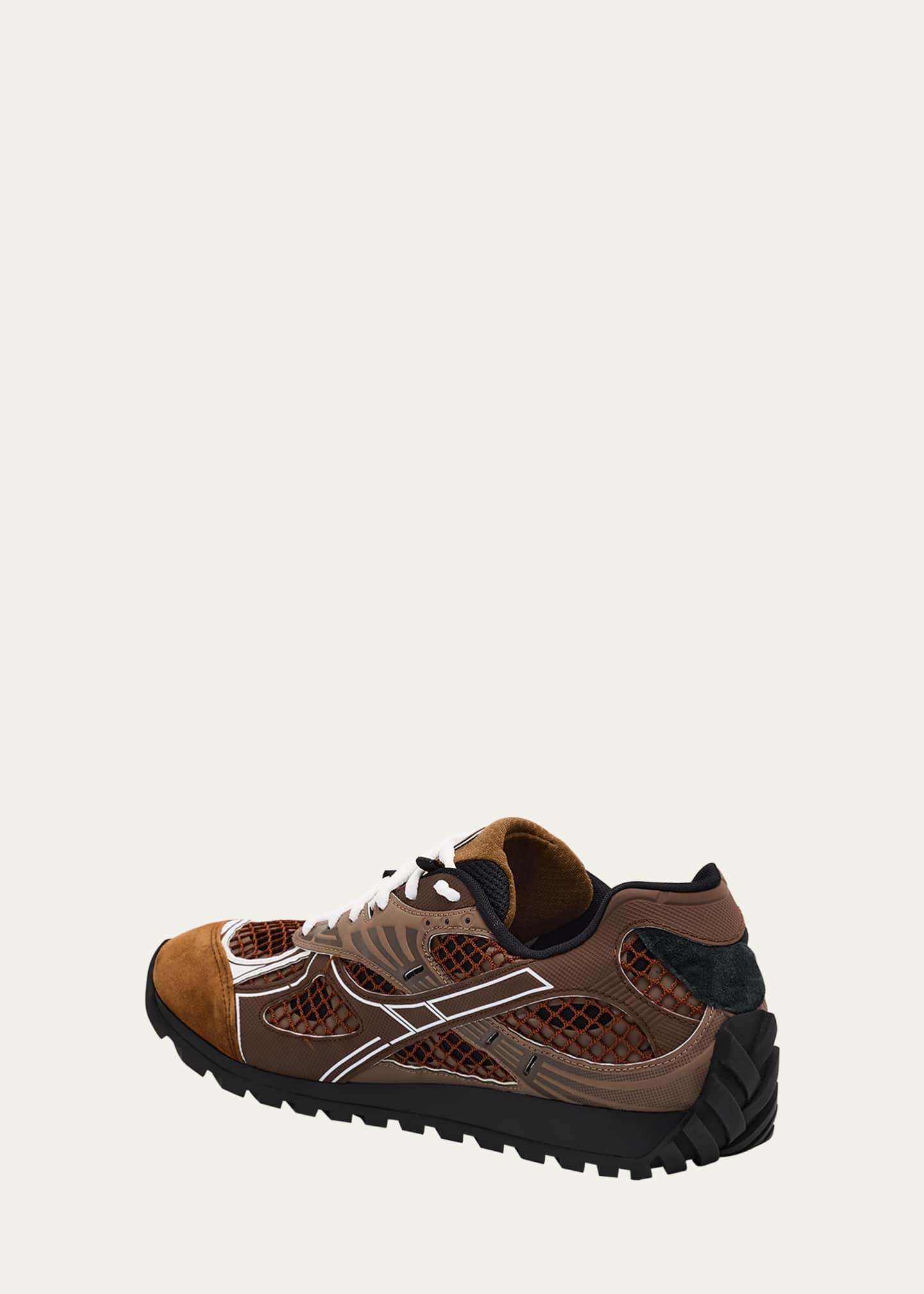 Bottega Veneta Men's Orbit Technical Fishnet Runner Sneakers Image 4 of 6