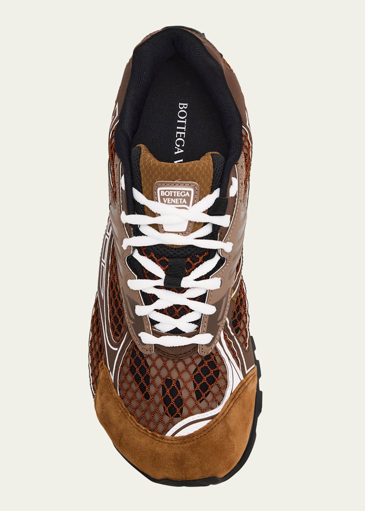 Bottega Veneta Men's Orbit Technical Fishnet Runner Sneakers Image 6 of 6
