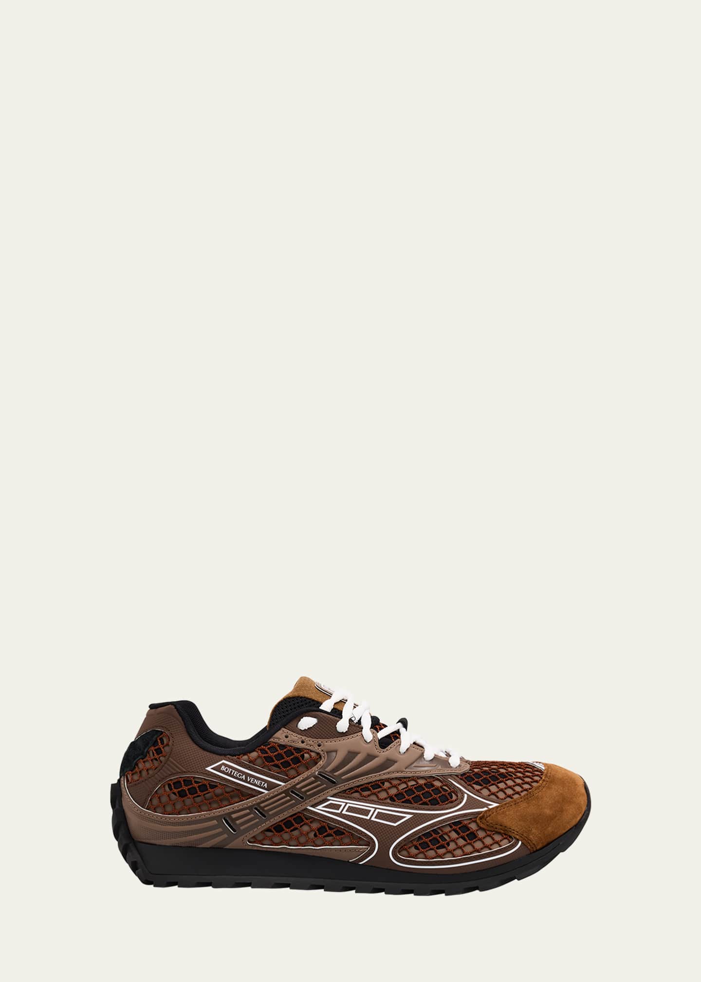 Bottega Veneta Men's Orbit Technical Fishnet Runner Sneakers Image 1 of 6